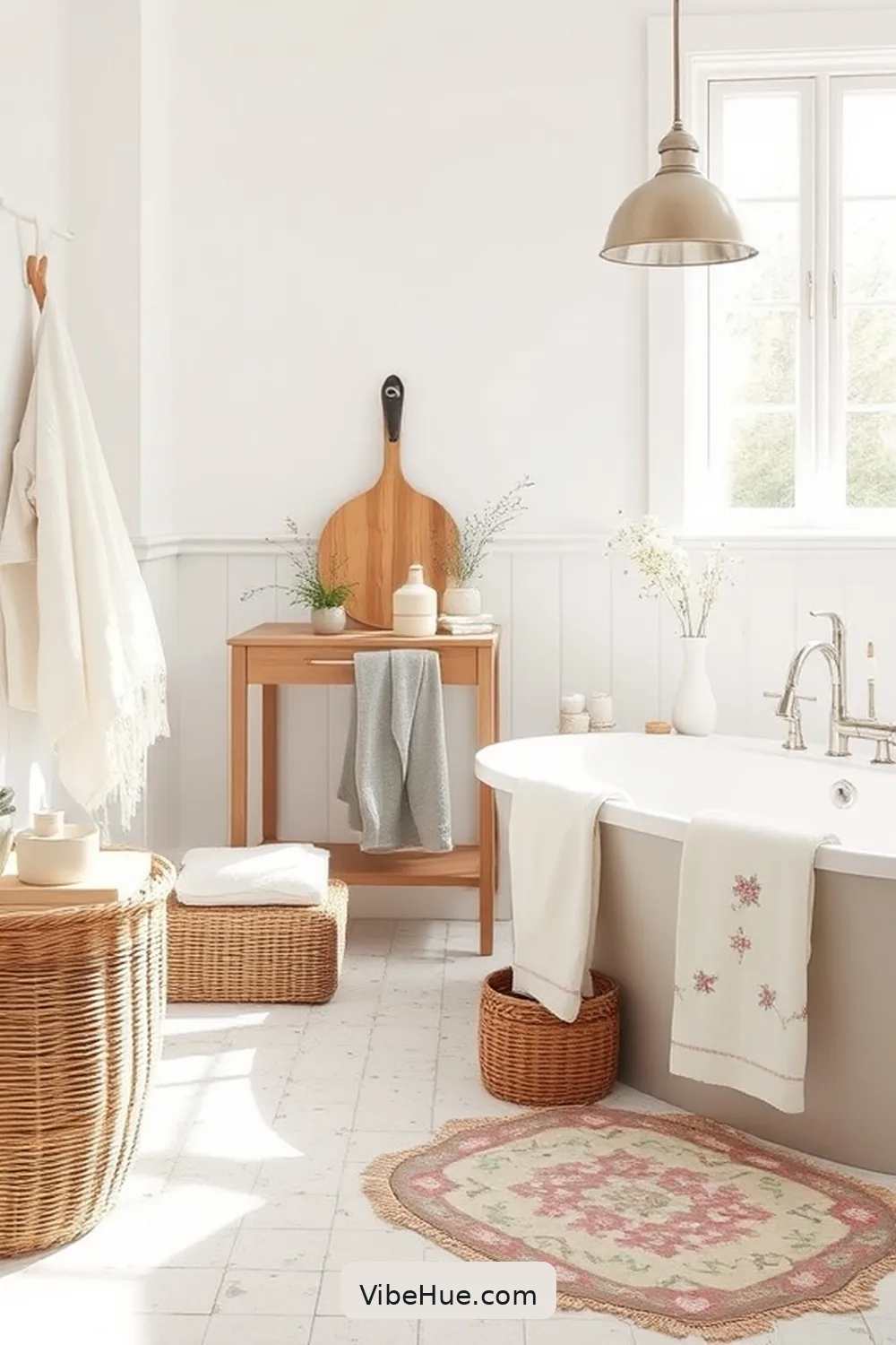 Create a Spring Bathroom in Modern Farmhouse Style 5 Enhance With Textiles and Accessories for Create a Spring Bathroom in Modern Farmhouse Style