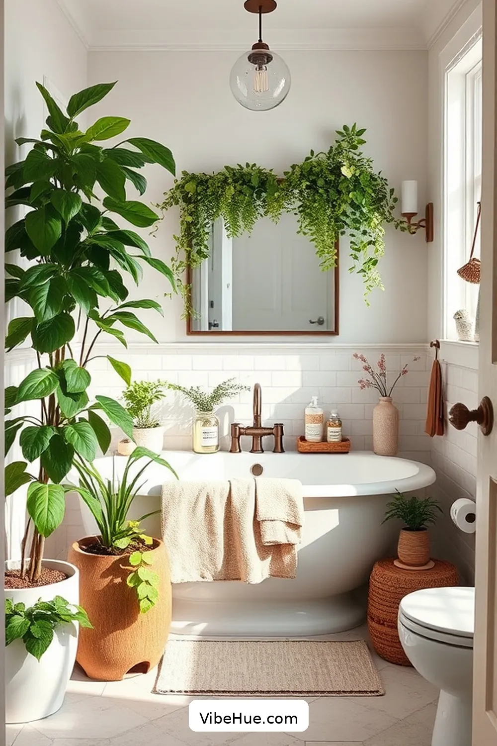 Create a Spring Bathroom in Modern Farmhouse Style 6 Integrate Greenery and Seasonal Decor for Create a Spring Bathroom in Modern Farmhouse Style