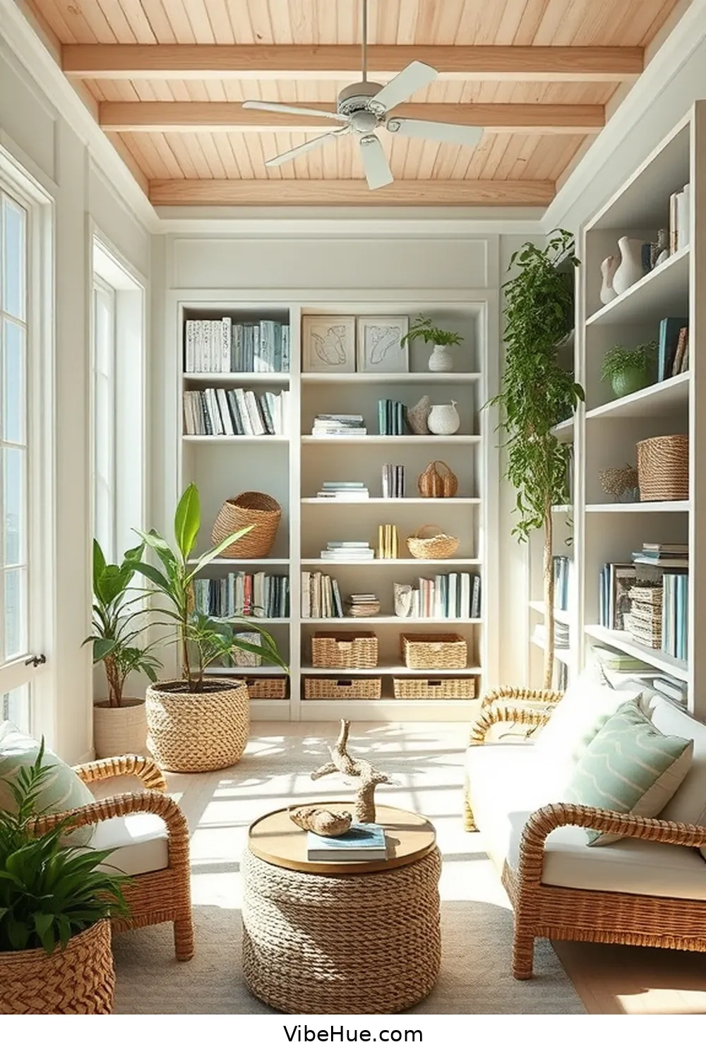Create a Spring Coastal Style Library 5 Curate Coastal-Inspired Decor for Create a Spring Coastal Style Library