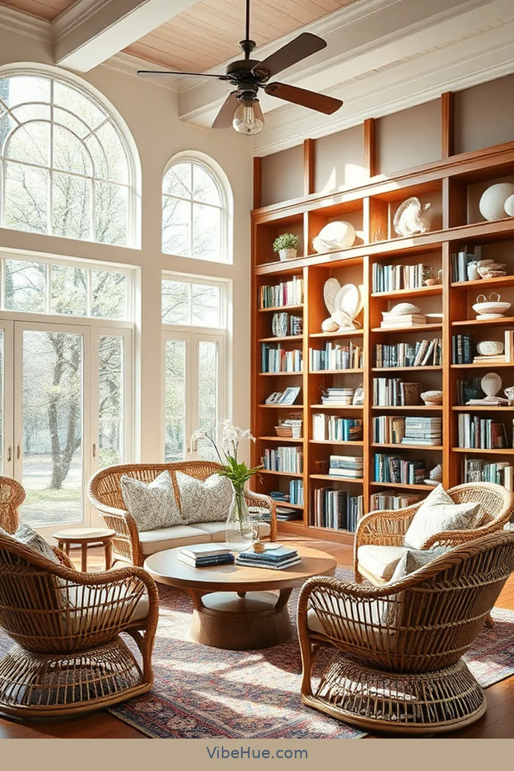Create a Spring Coastal Style Library 3 Incorporate Natural Materials for Create a Spring Coastal Style Library