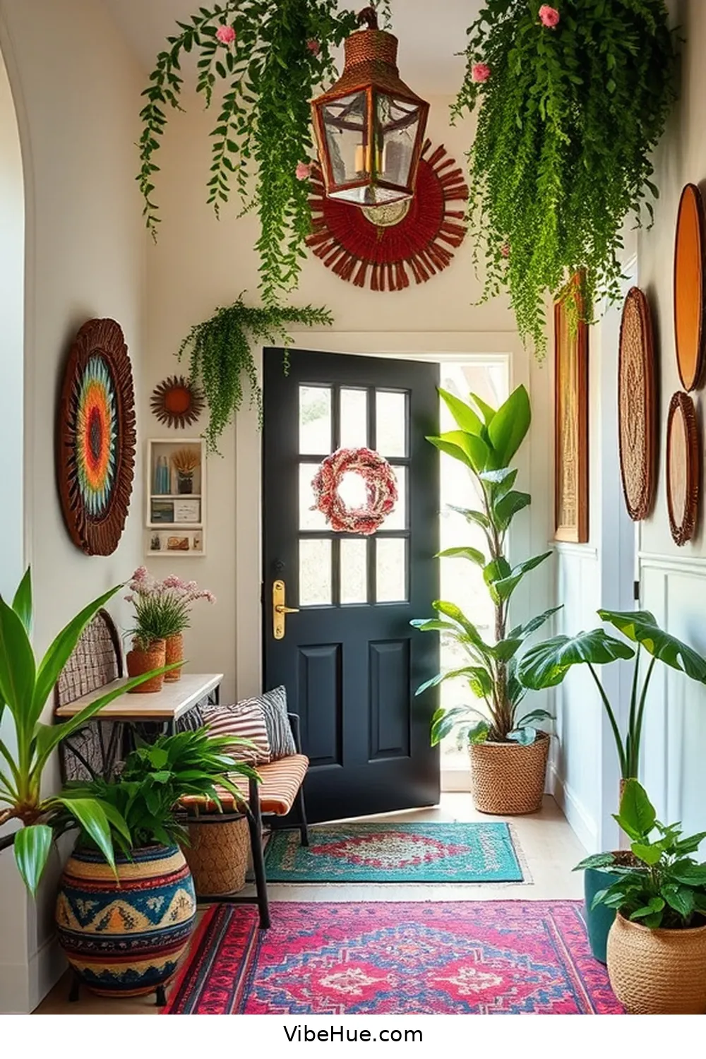 Create a Spring Entryway in Bohemian Style 9 Incorporate Wall Art for Create a Spring Entryway in Bohemian Style