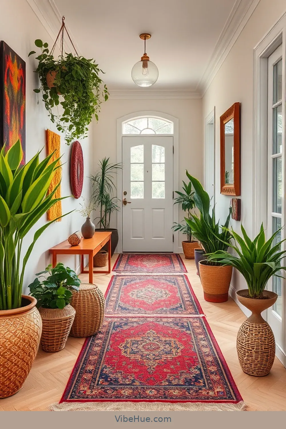 Create a Spring Hallway With Bohemian Style 8 Eclectic Rugs and Floor Treatments for Create a Spring Hallway With Bohemian Style