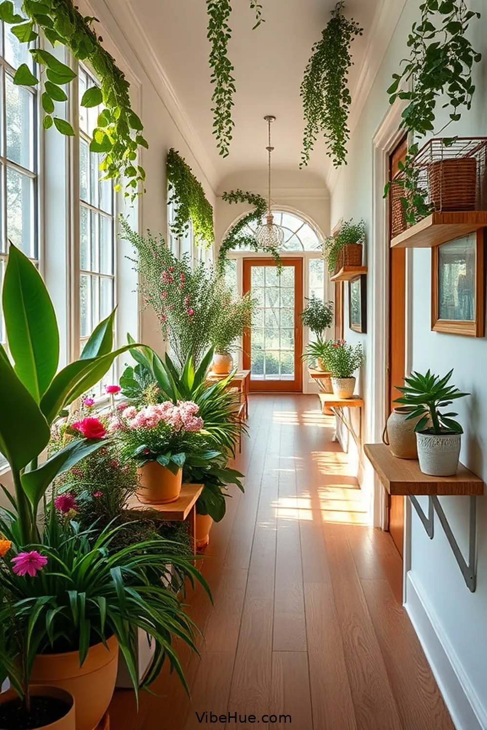 Create a Spring Hallway With Bohemian Style 9 Greenery and Floral Accents for Create a Spring Hallway With Bohemian Style
