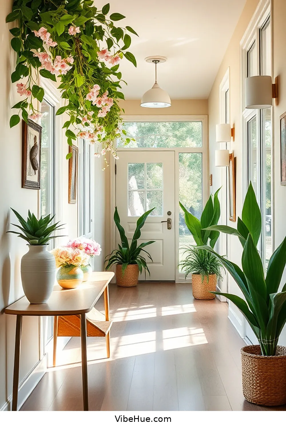 Accessorize With Seasonal Decor for Create a Spring Hallway in Mid-Century Modern Style