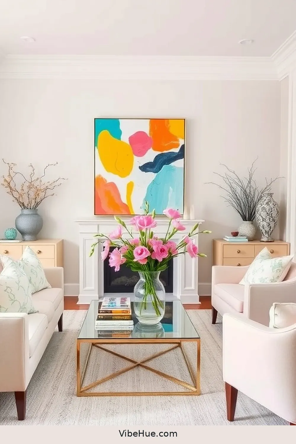 Create a Spring-Inspired Contemporary Living Room Style 6 Introduce Modern Art and Decor for Create a Spring-Inspired Contemporary Living Room Style