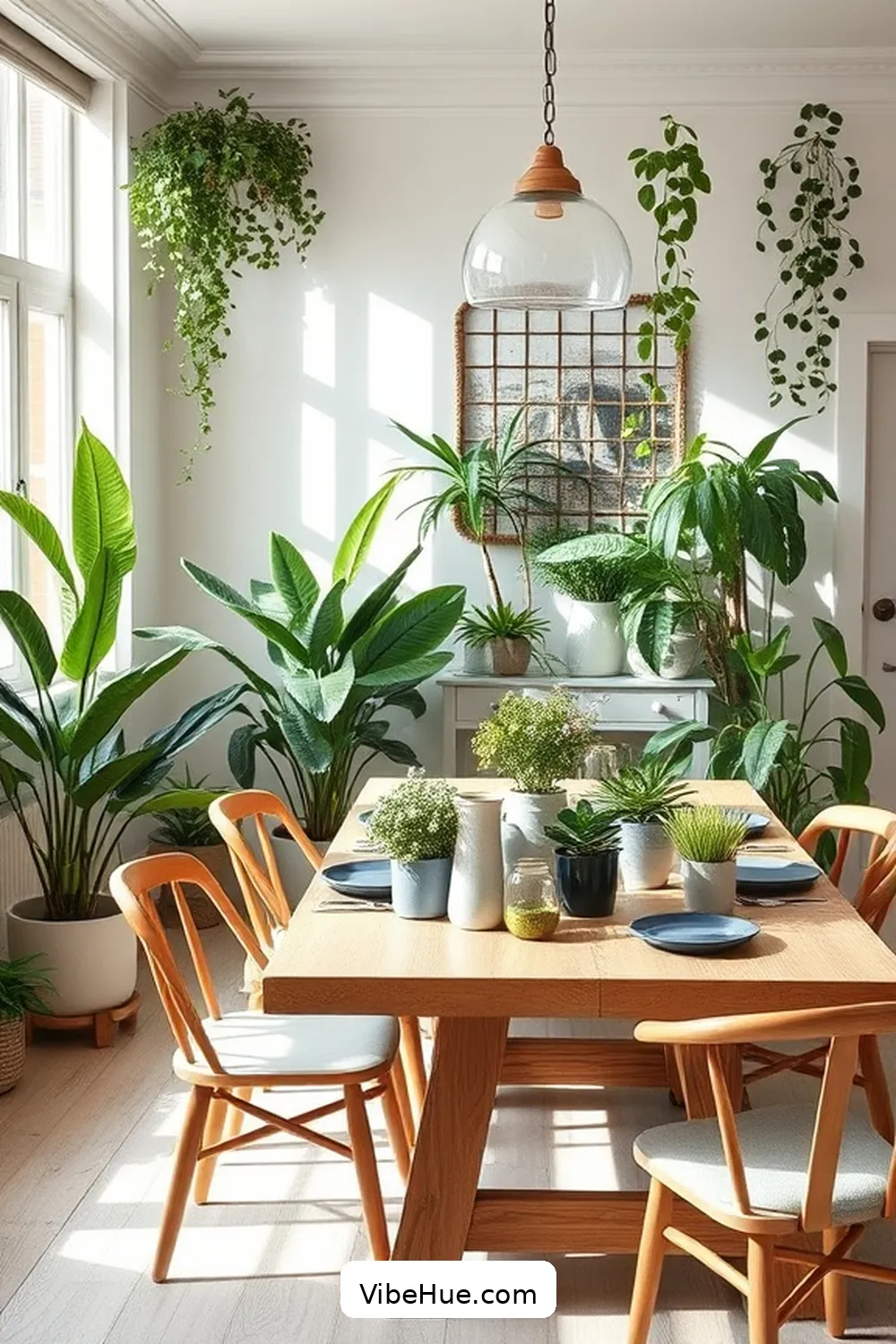 Create a Spring-Inspired Scandinavian Style Dining Room 6 Add Greenery With Plants for Create a Spring-Inspired Scandinavian Style Dining Room