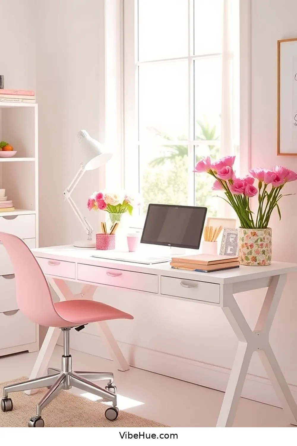 Refresh Your Desk Accessories for Create a Spring-Inspired Traditional Home Office Style