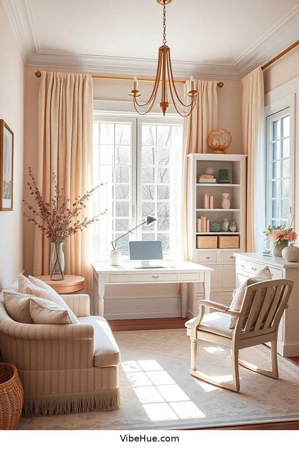 Use Textiles for Comfort for Create a Spring-Inspired Traditional Home Office Style