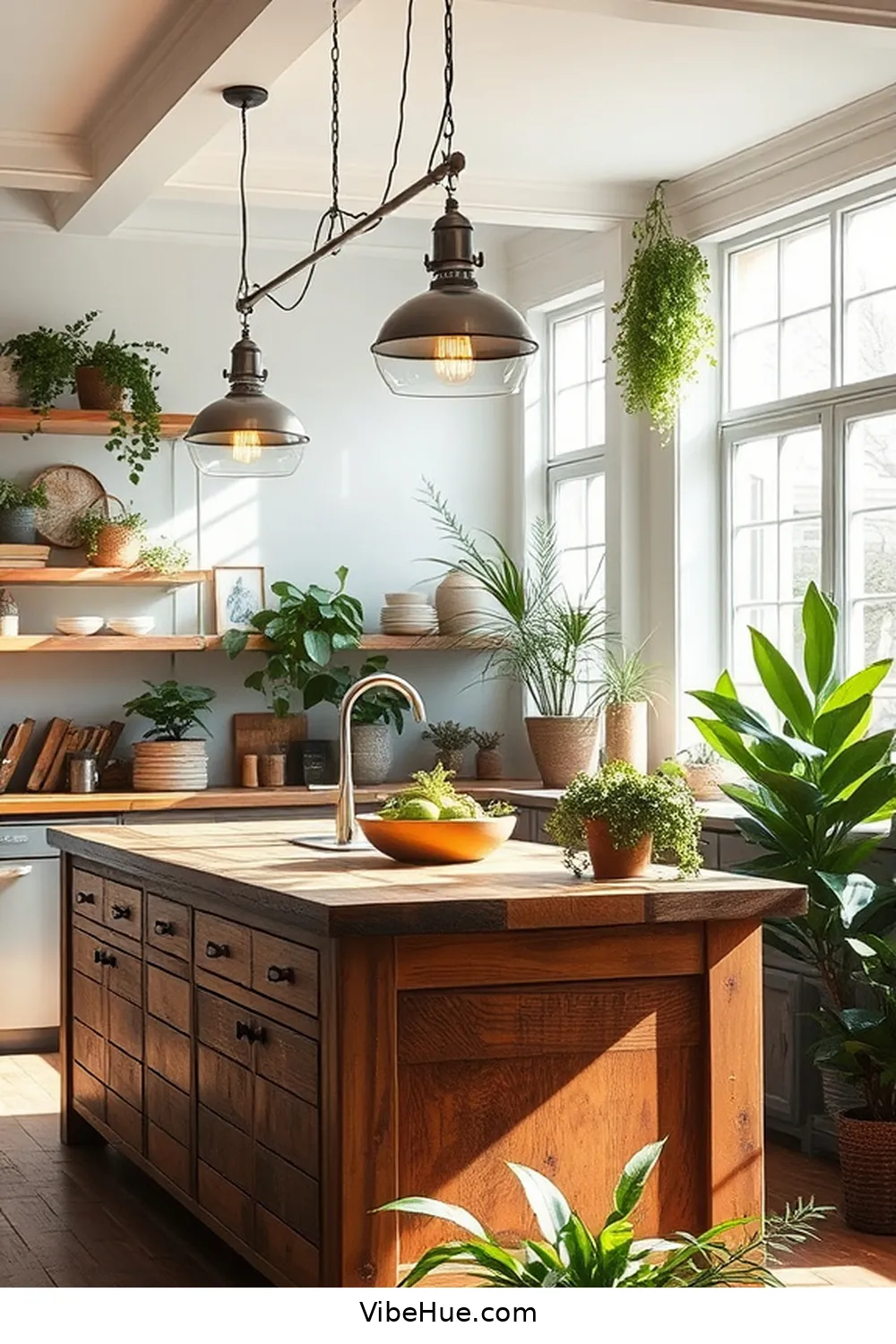Create a Spring Kitchen With Industrial Style 4 Incorporate Vintage Industrial Lighting for Create a Spring Kitchen With Industrial Style