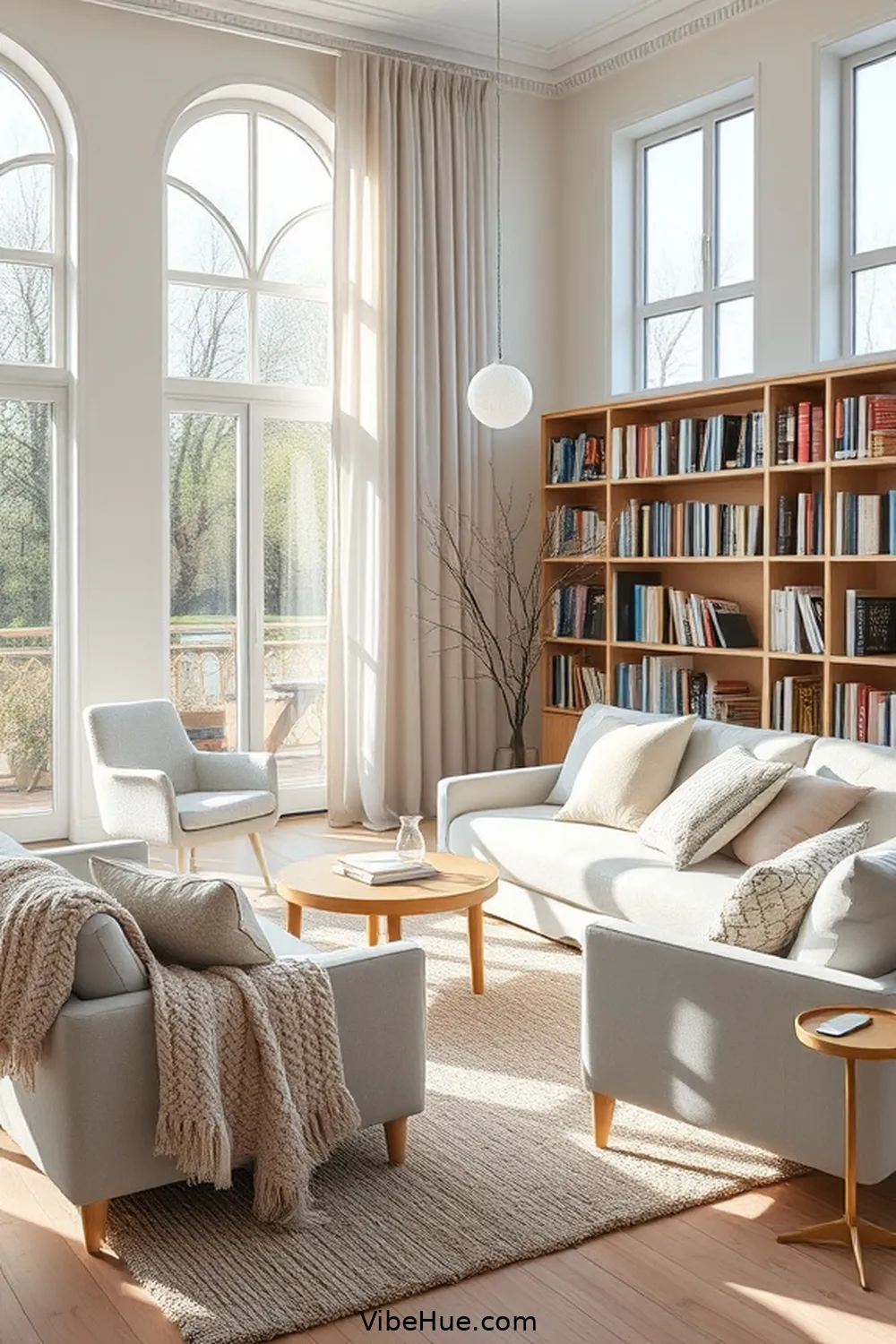 Create a Spring Library With Scandinavian Style 5 Adding Cozy Textiles for Create a Spring Library With Scandinavian Style