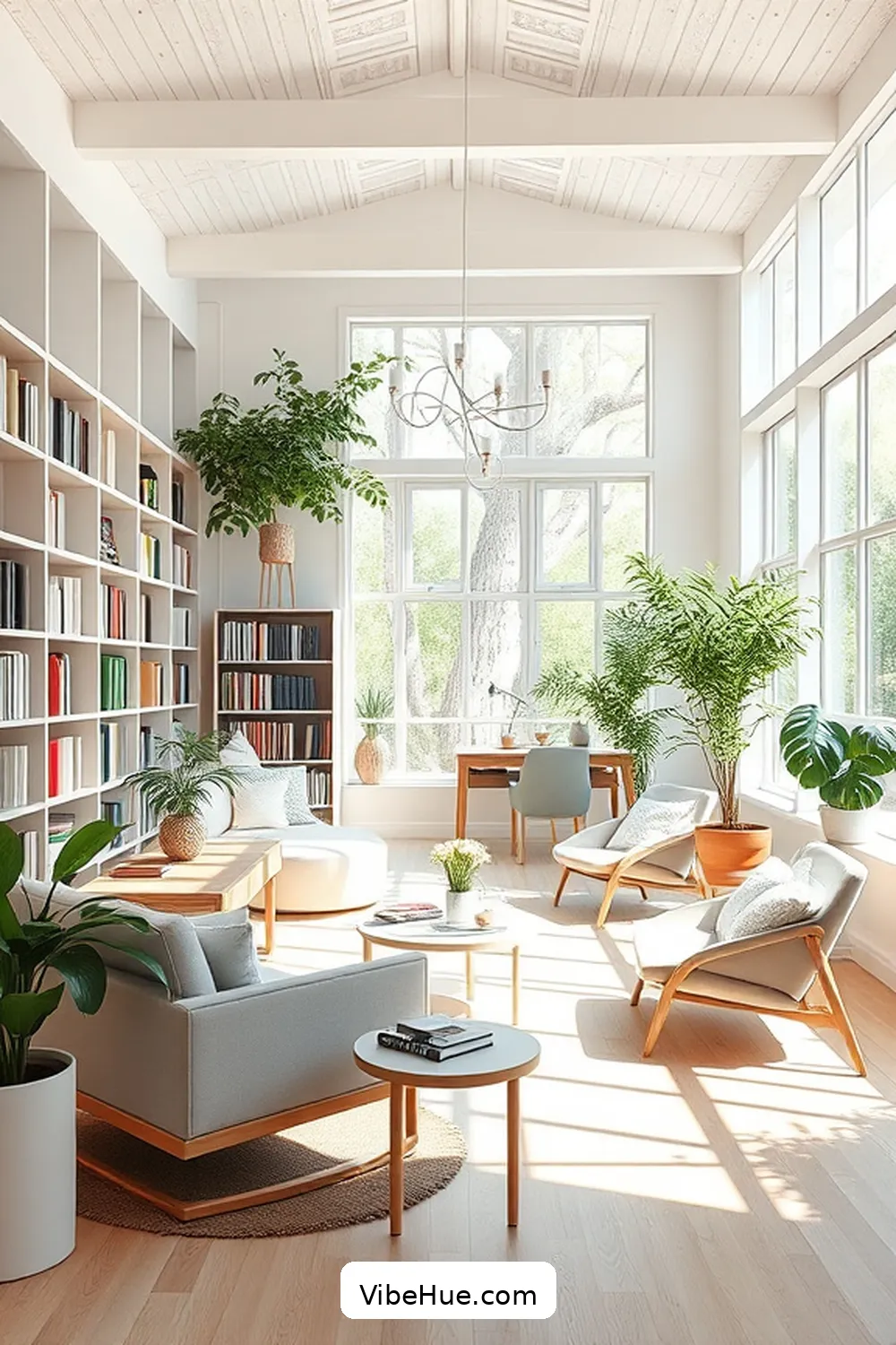 Create a Spring Library With Scandinavian Style 4 Incorporating Functional Furniture for Create a Spring Library With Scandinavian Style