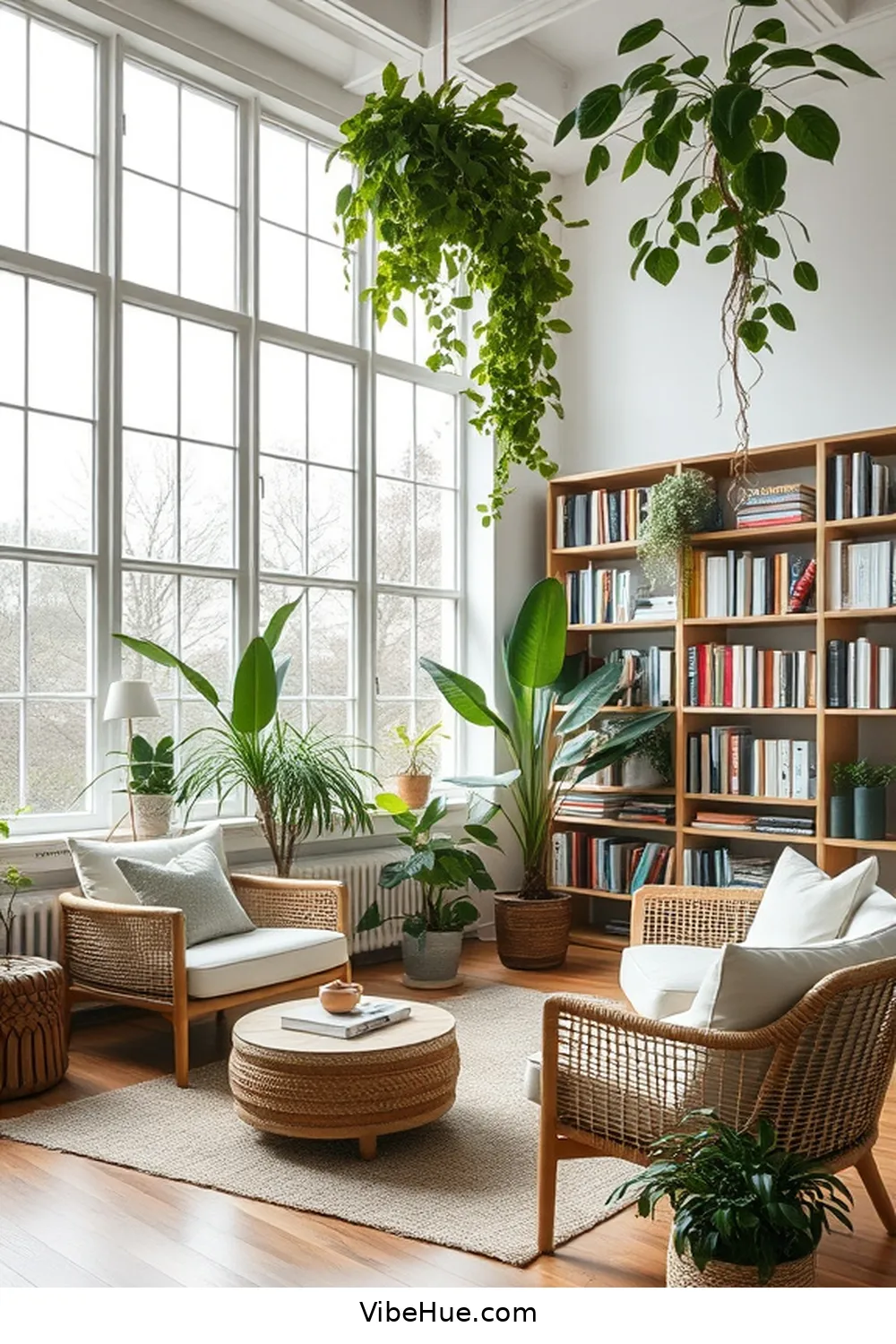 Create a Spring Library With Scandinavian Style 6 Integrating Greenery and Nature for Create a Spring Library With Scandinavian Style