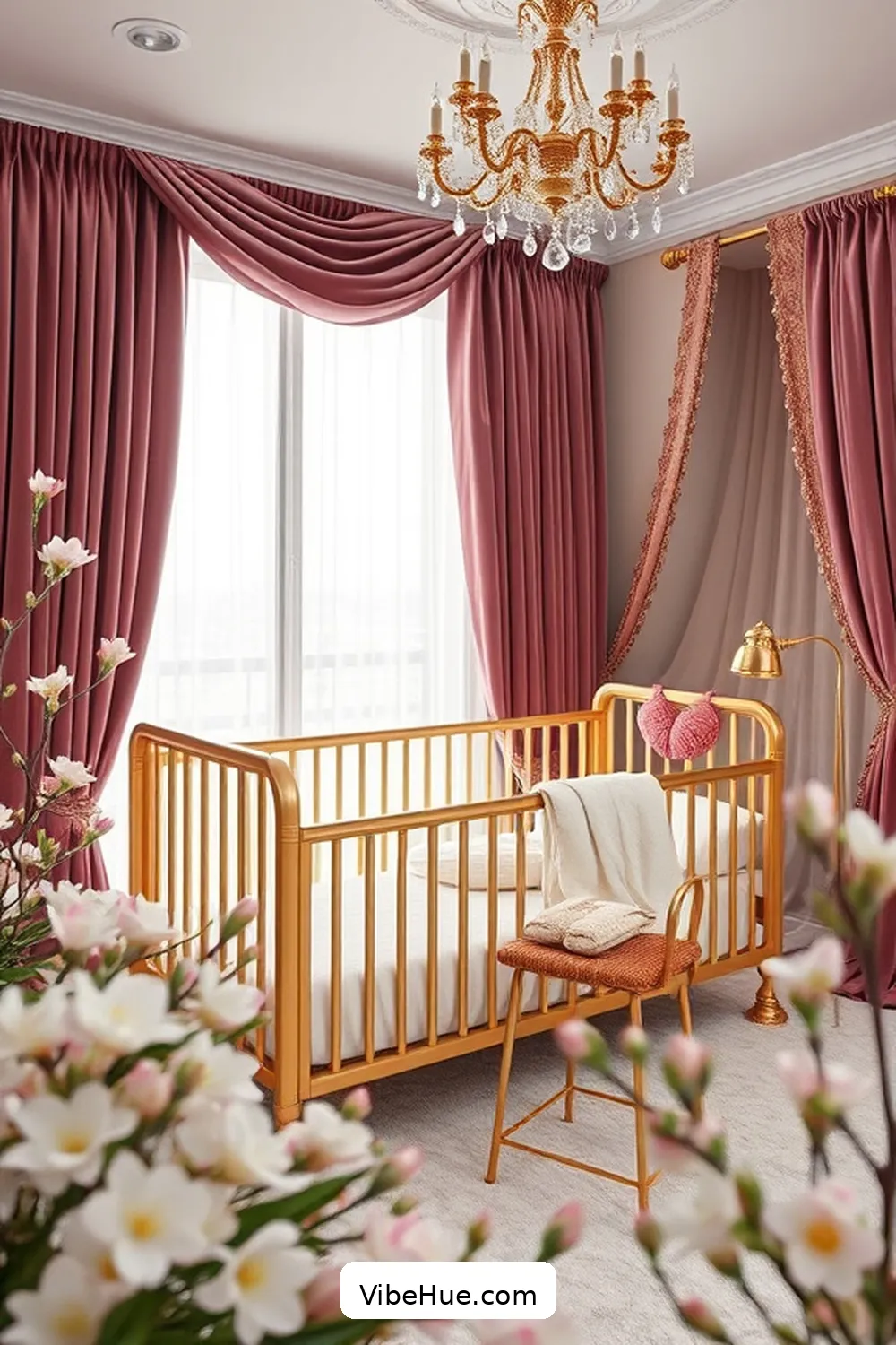 Create a Spring Nursery With Modern Glam Style 3 Incorporating Luxurious Textures for Create a Spring Nursery With Modern Glam Style