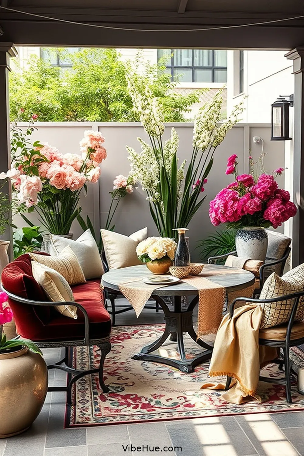 Create a Spring Outdoor Patio in Modern Glam Style 4 Incorporate Luxurious Textiles for Create a Spring Outdoor Patio in Modern Glam Style