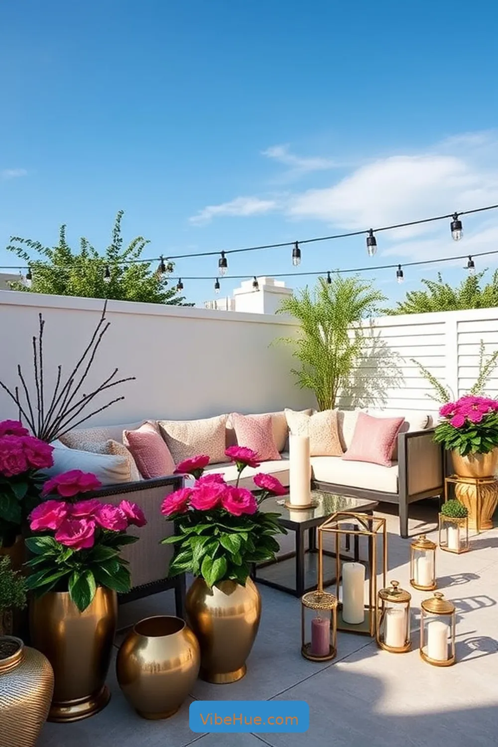 Create a Spring Outdoor Patio in Modern Glam Style 9 Personalize With Decorative Elements for Create a Spring Outdoor Patio in Modern Glam Style