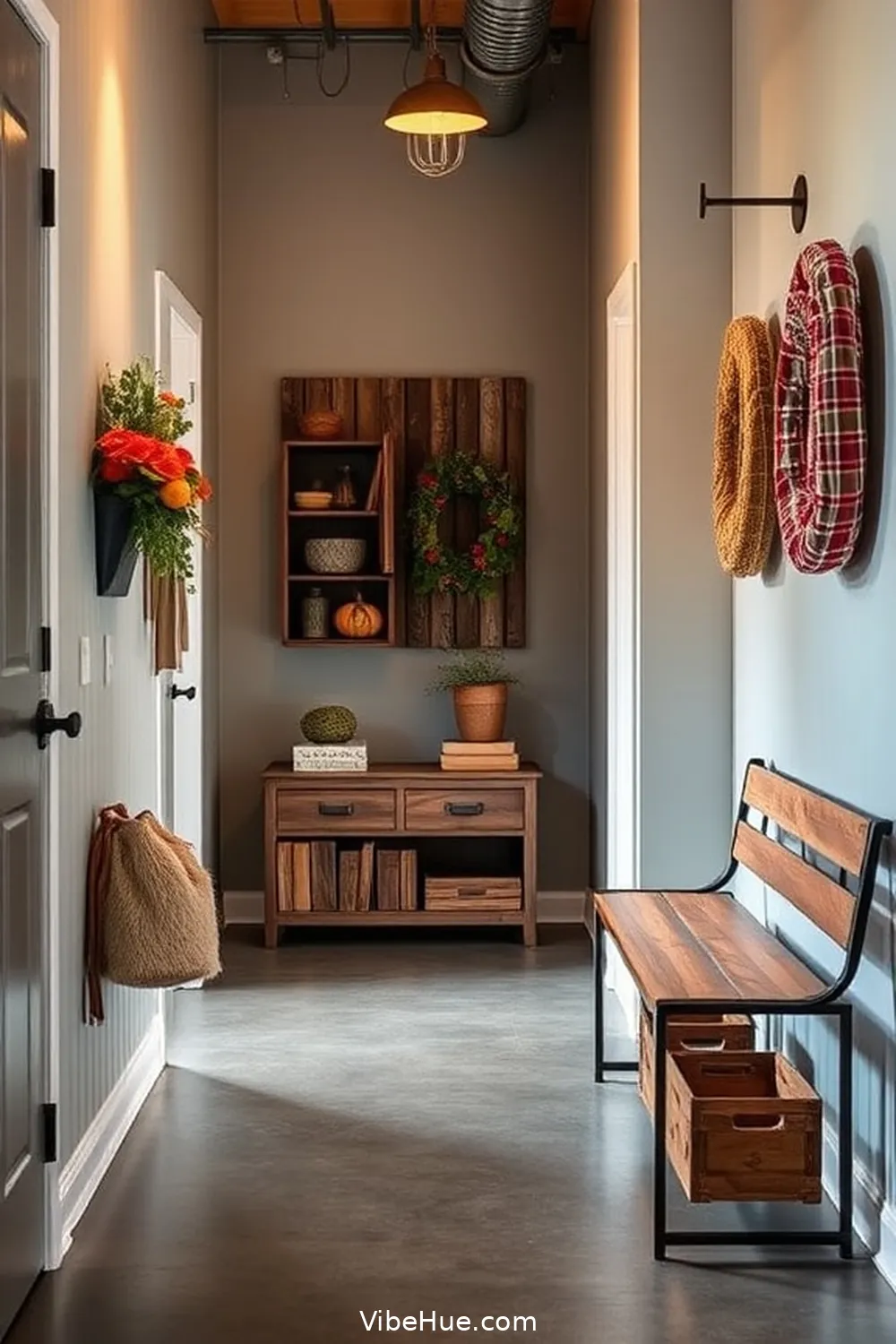 Create a Stunning Fall Hallway With Industrial Style 7 Choose Functional Furniture Pieces for Create a Stunning Fall Hallway With Industrial Style