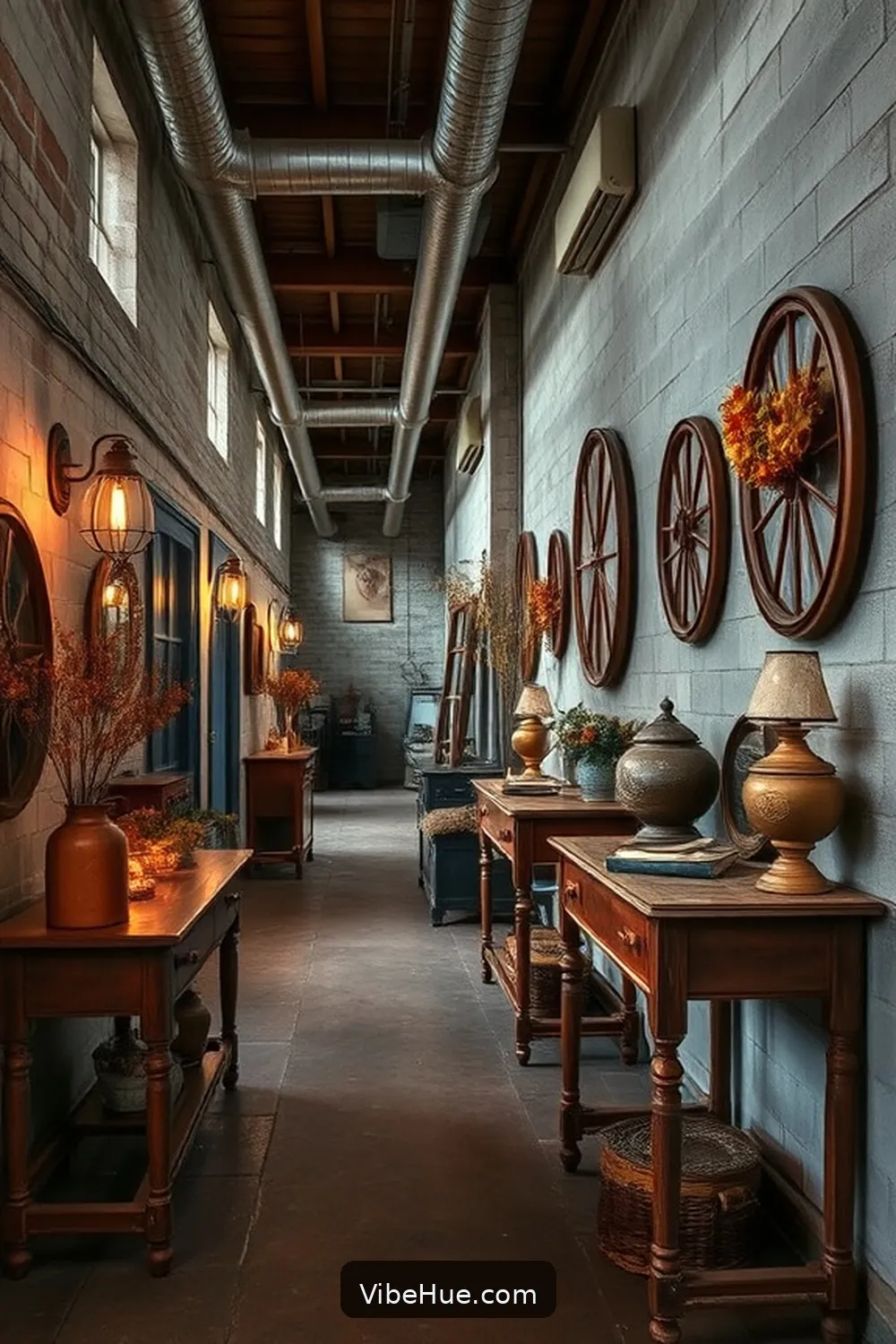 Create a Stunning Fall Hallway With Industrial Style 4 Showcase Vintage-Inspired Decor for Create a Stunning Fall Hallway With Industrial Style