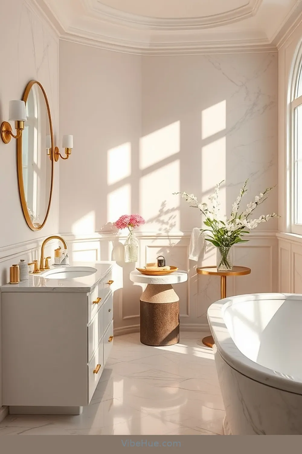 Choose a Color Palette for Create a Summer Bathroom With Modern Glam Style: a Step-By-Step Guide