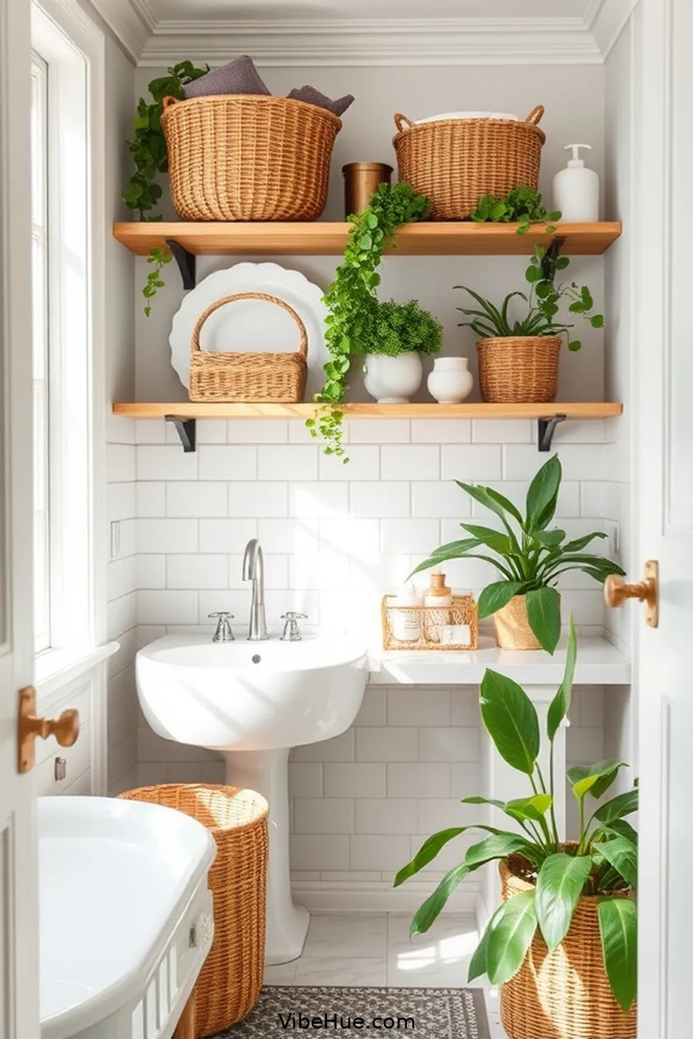 Utilize Decorative Storage Solutions for Create a Summer Bathroom With Modern Glam Style: a Step-By-Step Guide