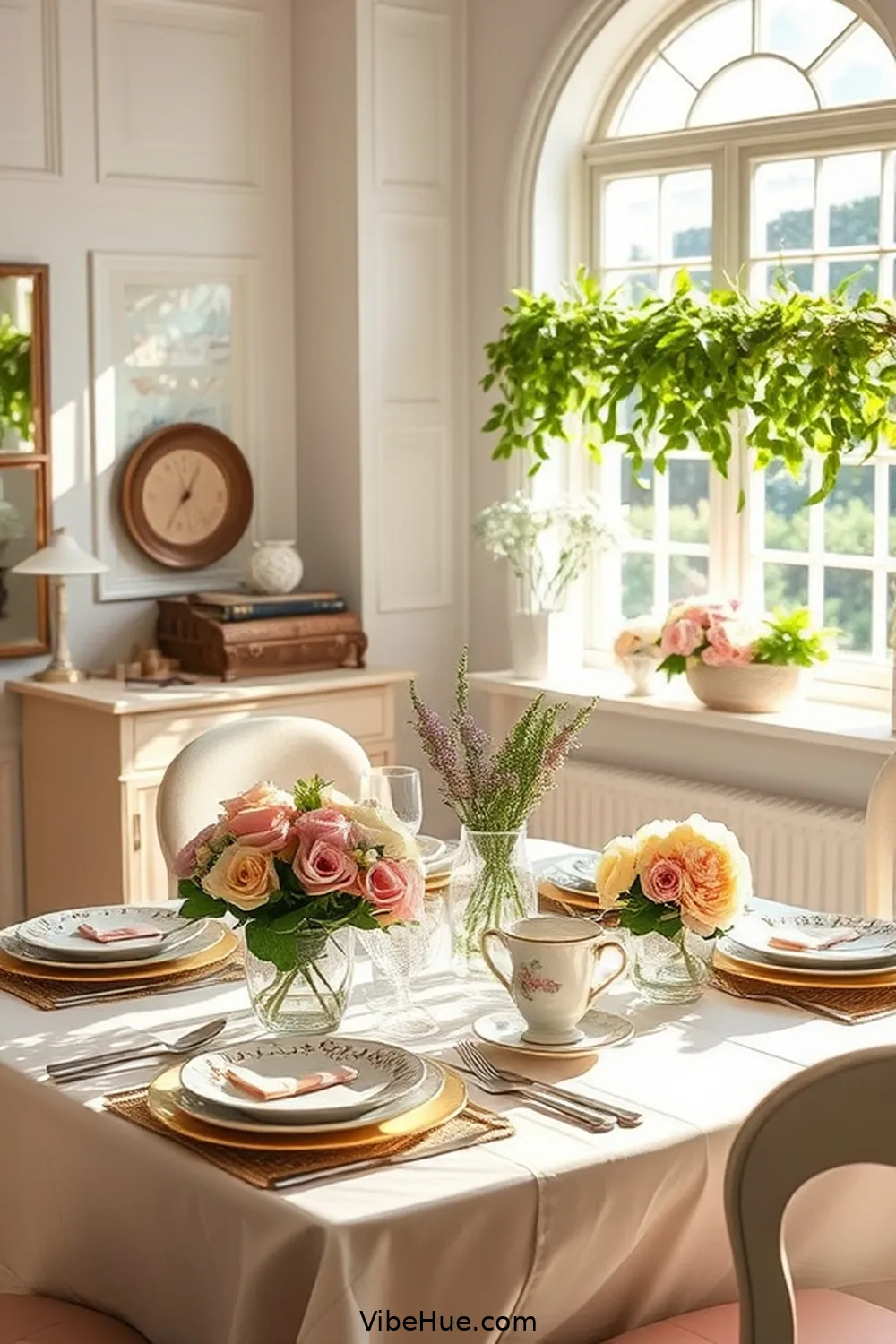 Adding Seasonal Decor Elements for Create a Summer Dining Room With Traditional Style