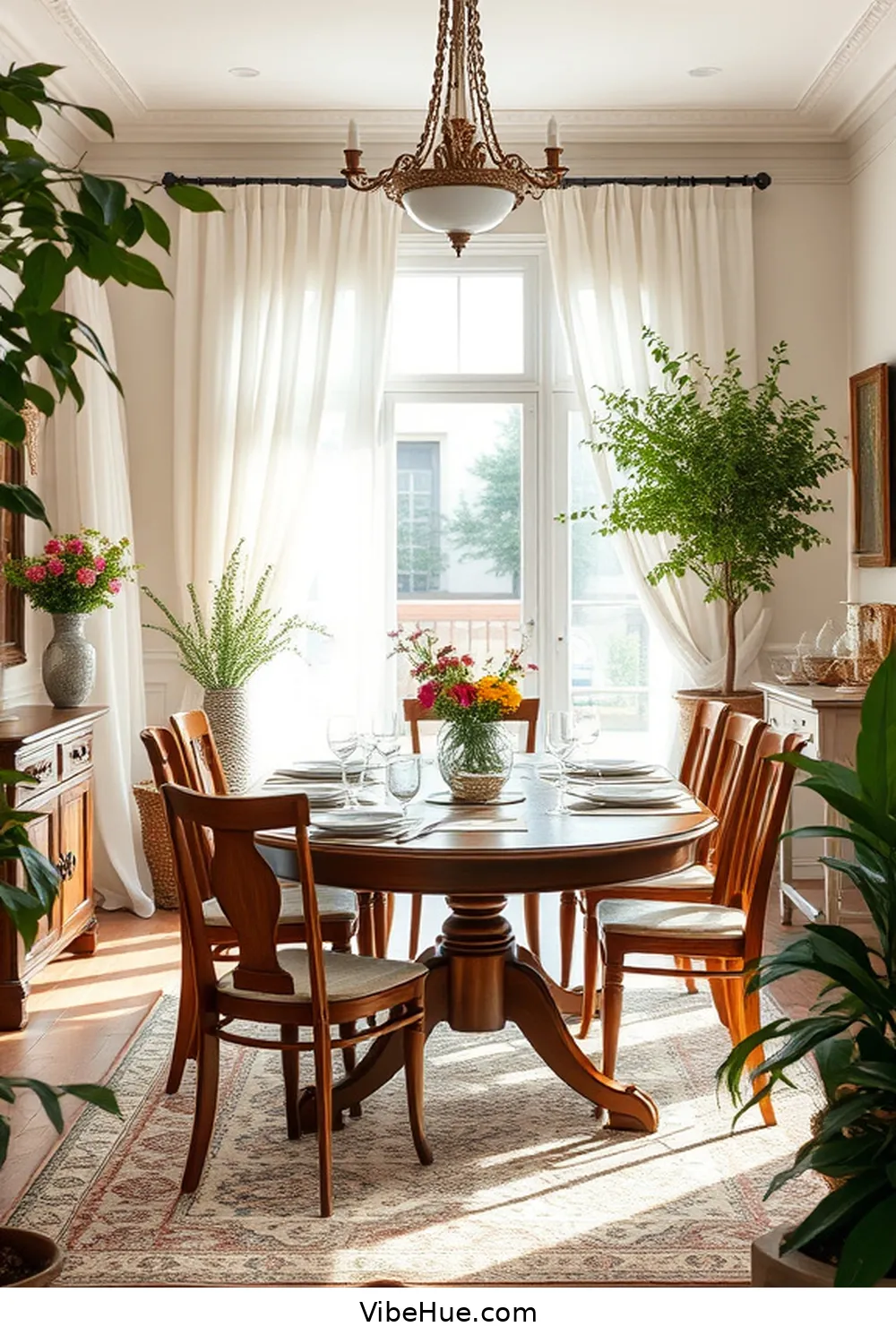 Selecting Classic Furniture Pieces for Create a Summer Dining Room With Traditional Style