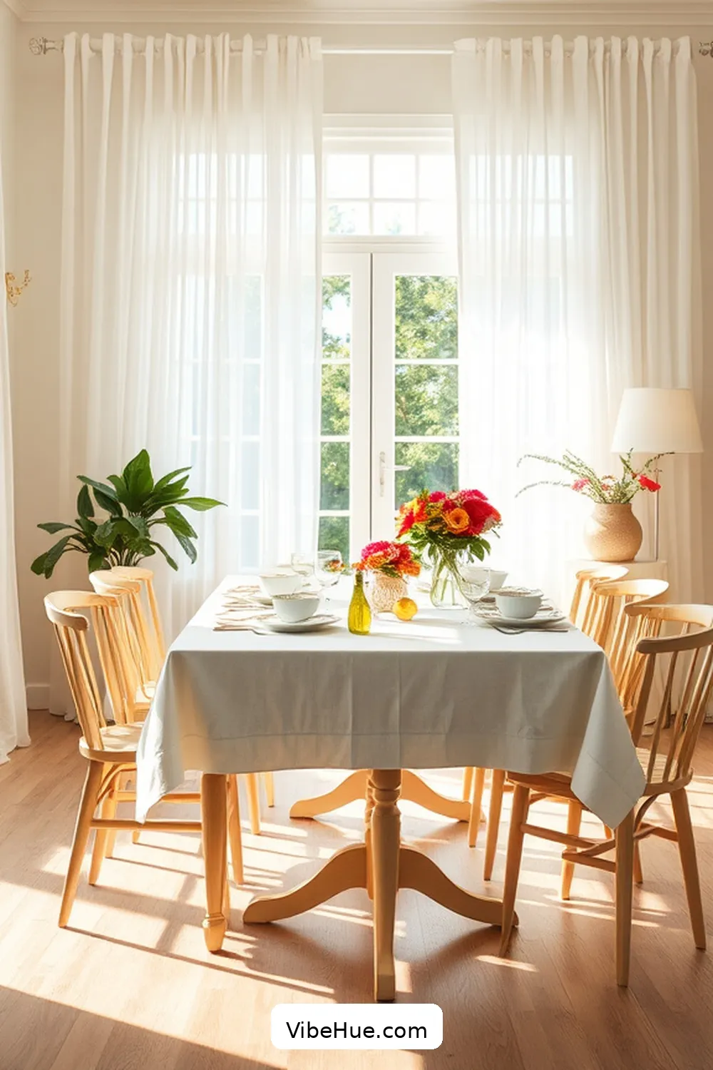 Create a Summer Dining Room in Contemporary Style 3 Opt for Light and Airy Fabrics for Create a Summer Dining Room in Contemporary Style