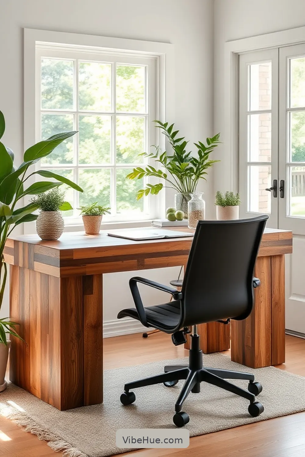Create a Summer Home Office in Modern Farmhouse Style 3 Choose a Rustic Yet Modern Desk for Create a Summer Home Office in Modern Farmhouse Style