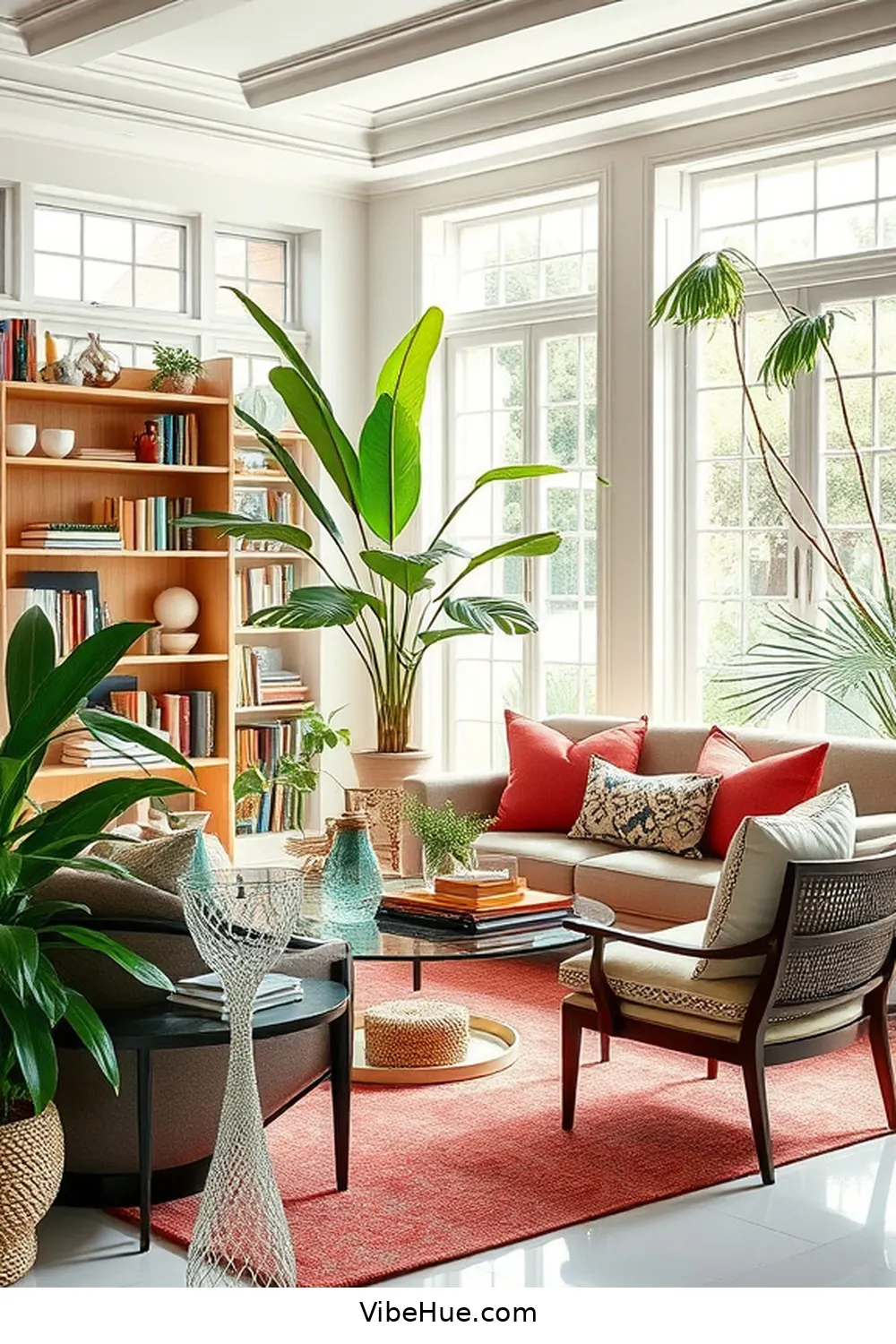 Adding Artistic Decor and Accents for Create a Summer Library With Modern Glam Style