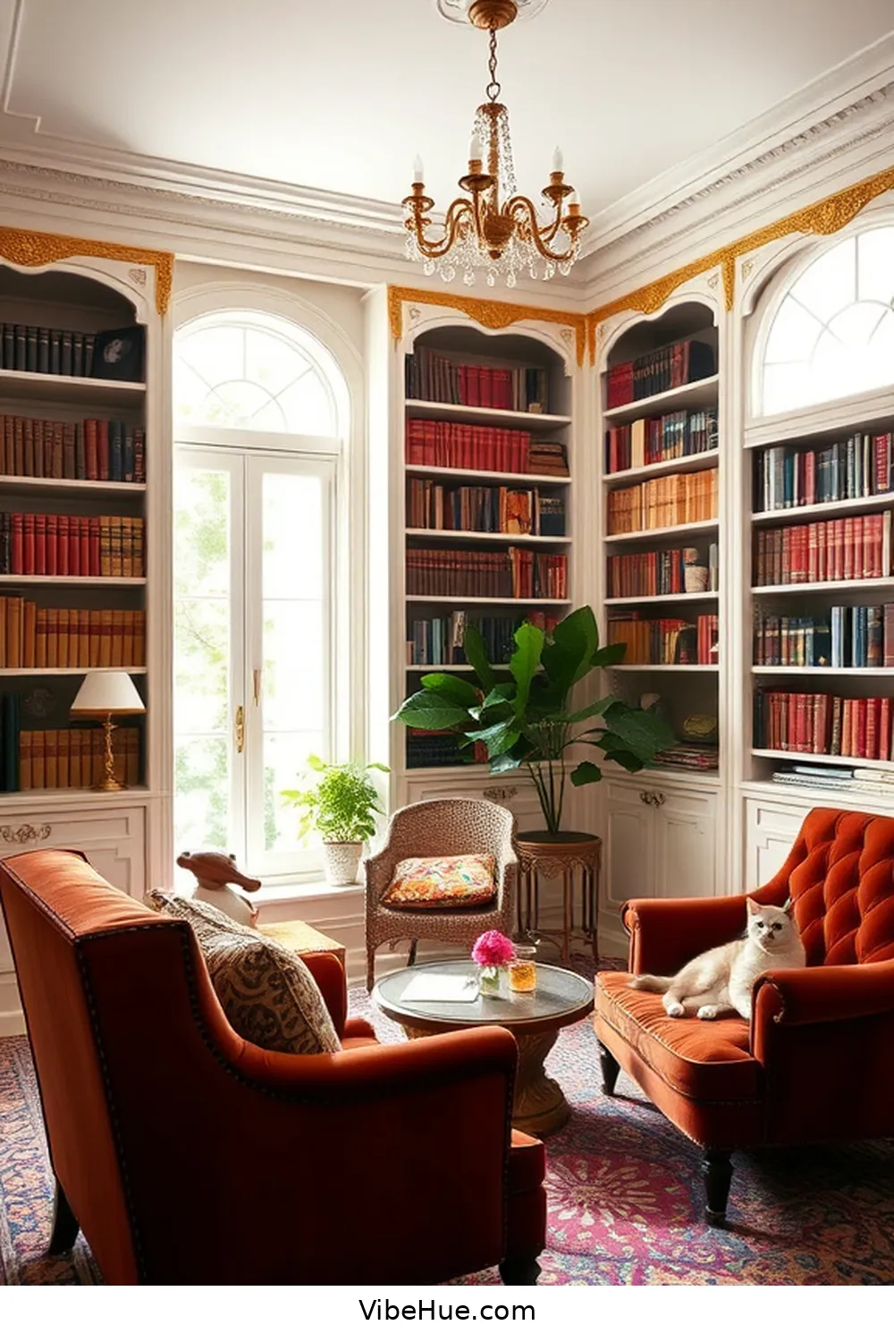 Furniture That Combines Comfort and Style for Create a Summer Library With Modern Glam Style