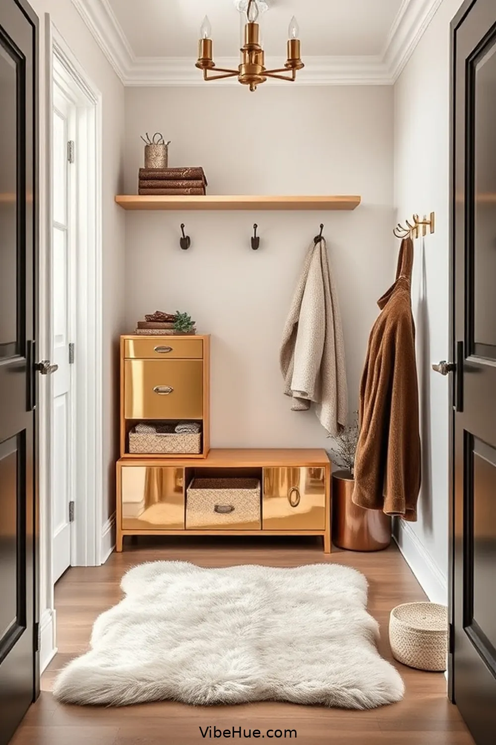 Organizing With Chic Storage Solutions for Create a Winter Entryway With Modern Glam Style