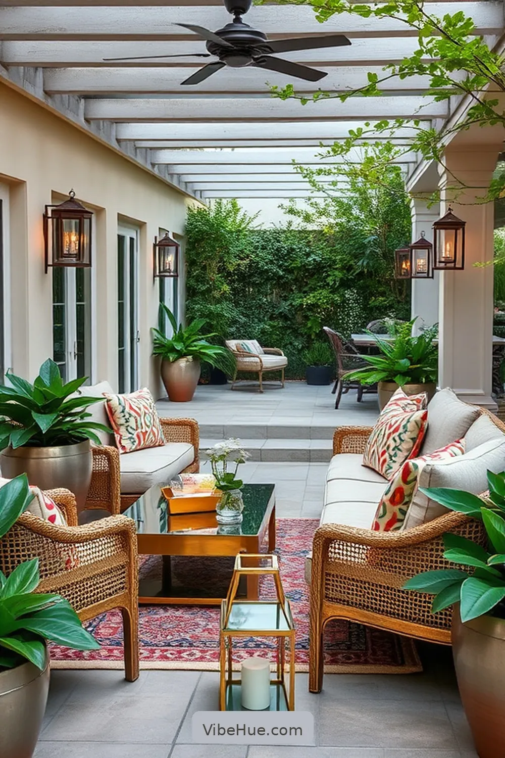 Utilizing Stylish Outdoor Accessories for Create a Year-Round Outdoor Patio in Modern Glam Style
