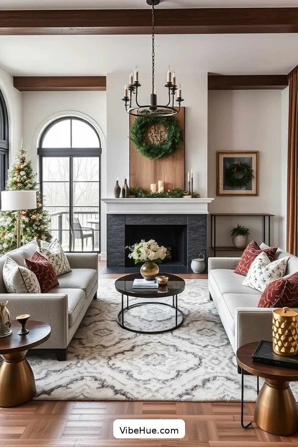 Choose Statement Furniture Pieces for Creating a Contemporary Holiday Living Room Style