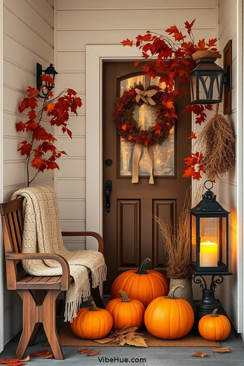 Creating a Cozy Fall Entryway in Rustic Style 2 Embrace Warm Color Palettes for Creating a Cozy Fall Entryway in Rustic Style
