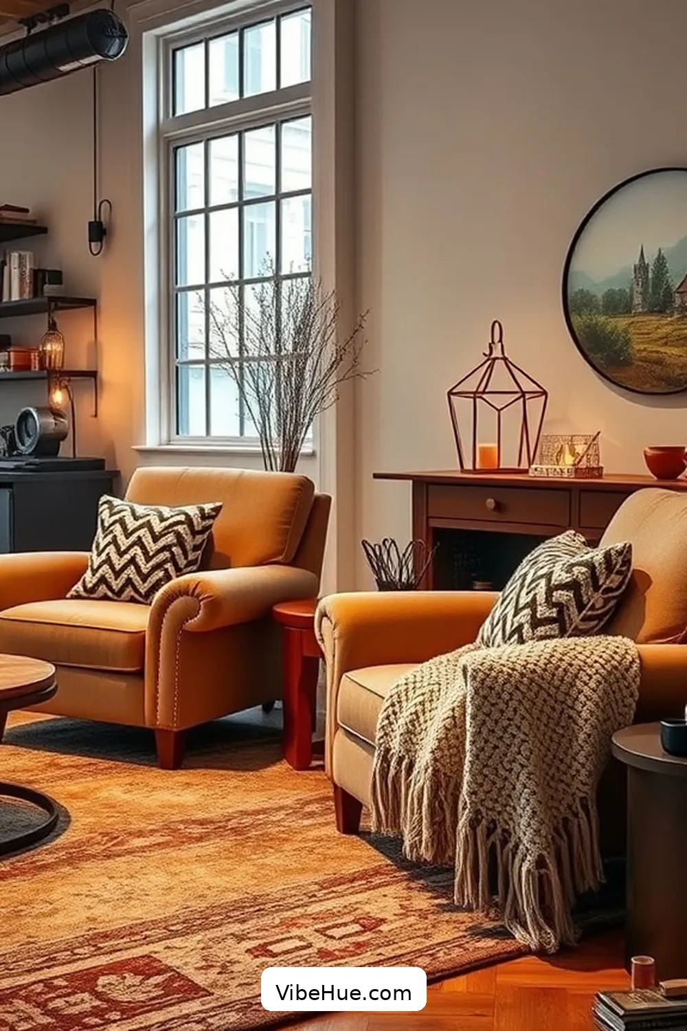 Creating a Cozy Fall Living Room With Industrial Style 6 Add Cozy Seating Options for Creating a Cozy Fall Living Room With Industrial Style