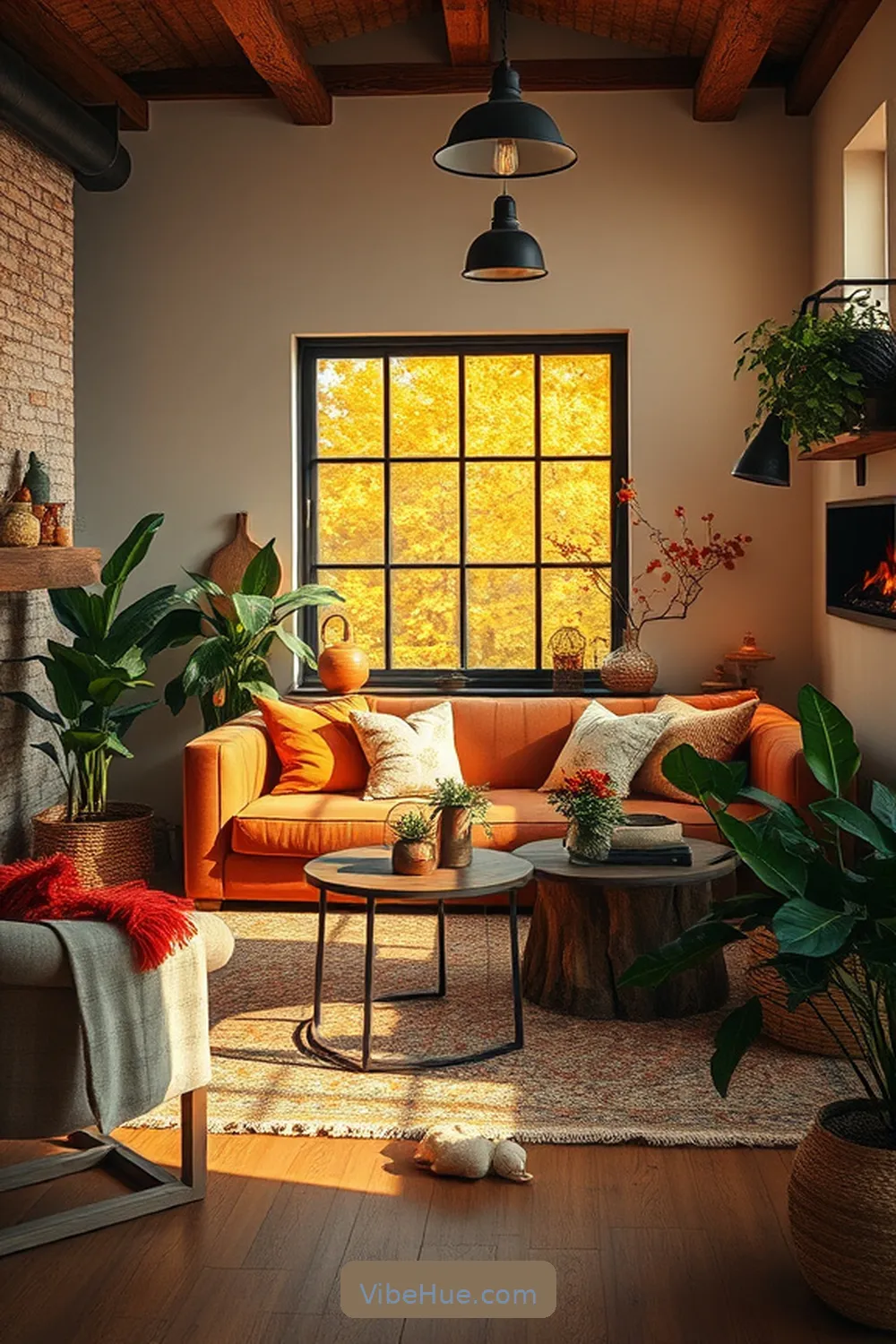 Creating a Cozy Fall Living Room With Industrial Style 8 Introduce Natural Elements for Creating a Cozy Fall Living Room With Industrial Style