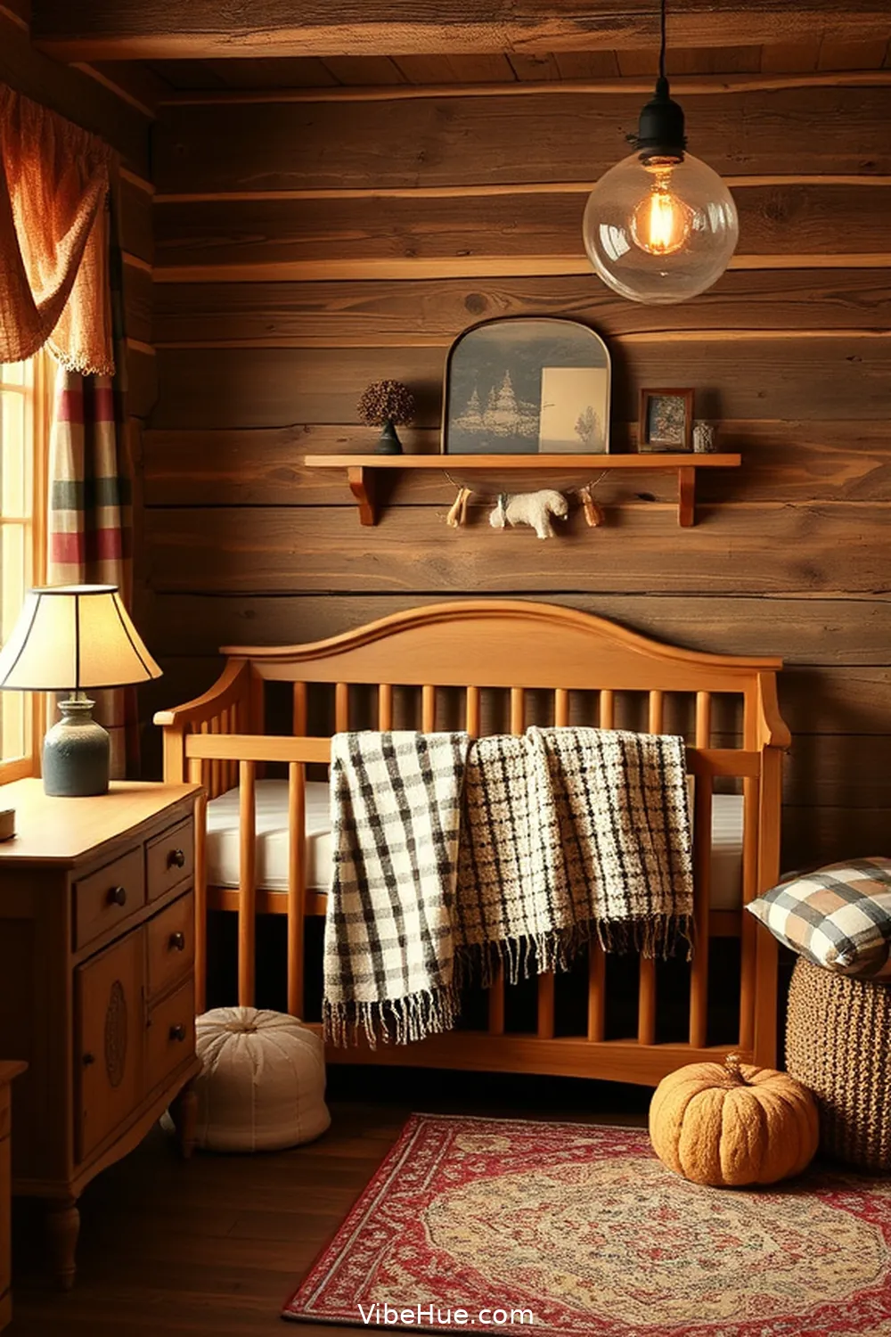 Incorporating Rustic Furniture for Creating a Cozy Fall Nursery in Rustic Style