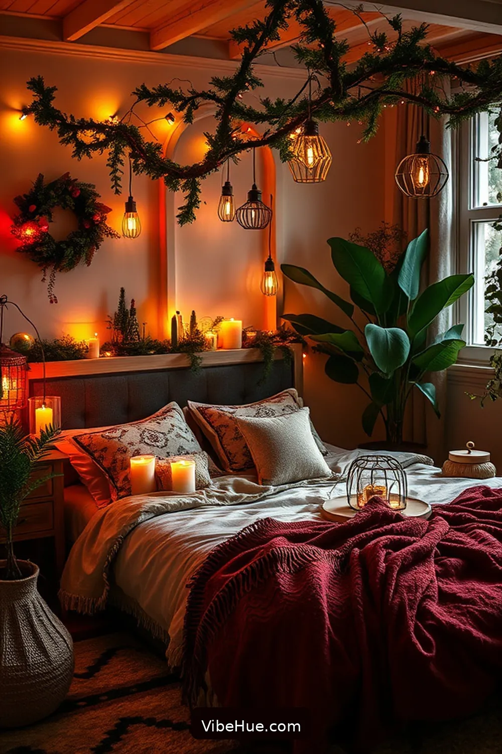 Creating a Cozy Holiday Bedroom in Bohemian Style 6 Creative Use of Lighting to Set the Mood for Creating a Cozy Holiday Bedroom in Bohemian Style