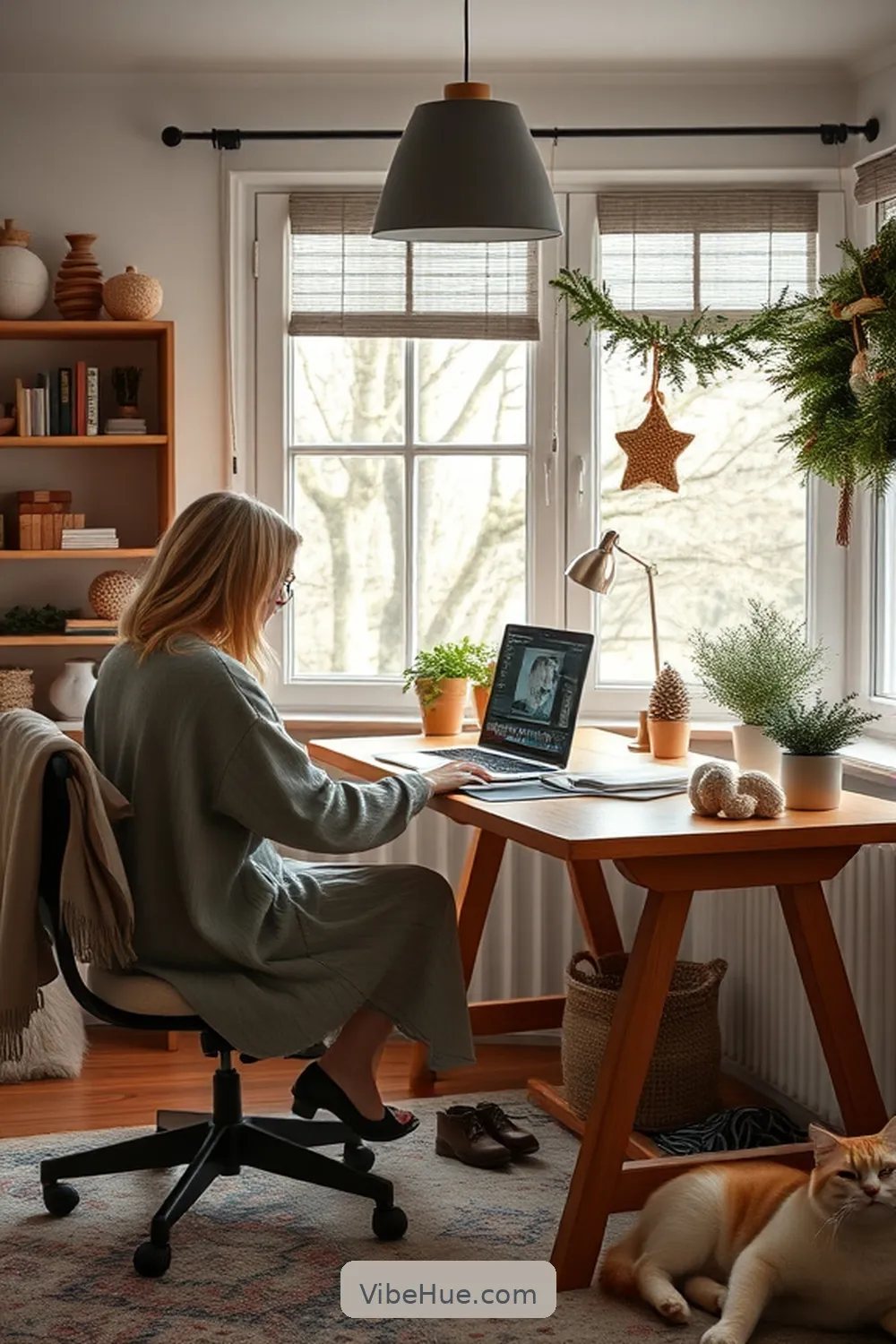 Creating a Dedicated Workspace for Creating a Scandinavian-Style Holiday Home Office