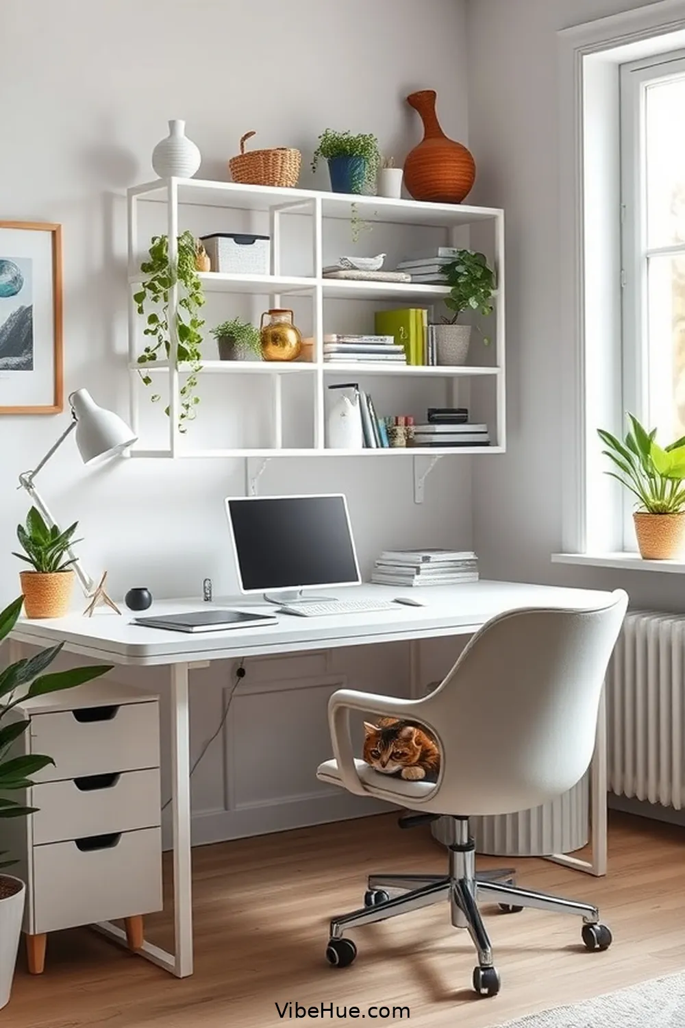 Organizing for Productivity for Creating a Scandinavian-Style Holiday Home Office