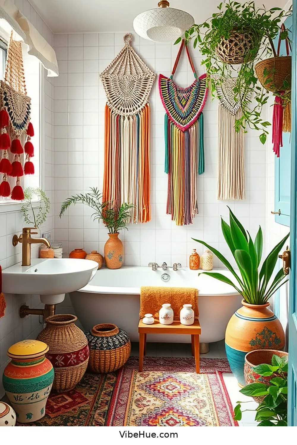 Creating a Spring Bathroom in Bohemian Style 7 Artistic and Unique Decor Pieces for Creating a Spring Bathroom in Bohemian Style