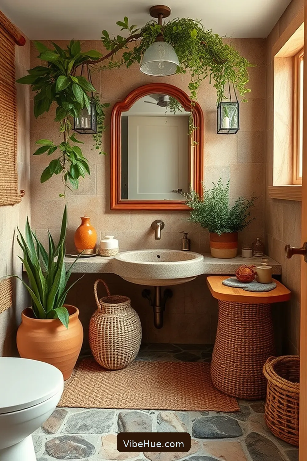 Creating a Spring Bathroom in Bohemian Style 2 Embracing Earthy Color Palettes for Creating a Spring Bathroom in Bohemian Style