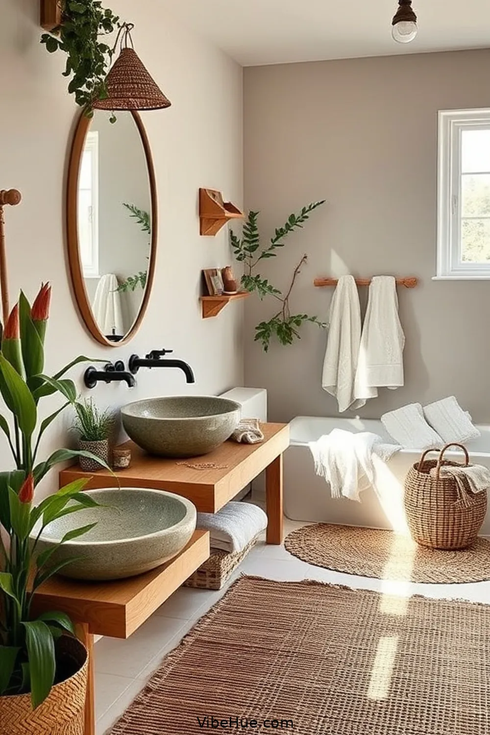Creating a Spring Bathroom in Bohemian Style 3 Incorporating Natural Materials for Creating a Spring Bathroom in Bohemian Style