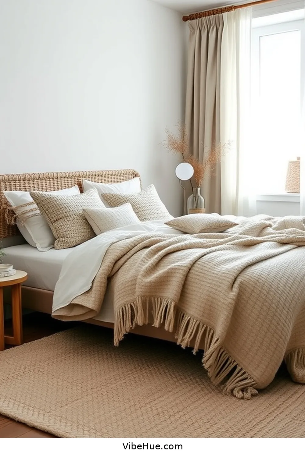 Creating a Spring Bedroom in Scandinavian Style 4 Layering Textures for Warmth for Creating a Spring Bedroom in Scandinavian Style
