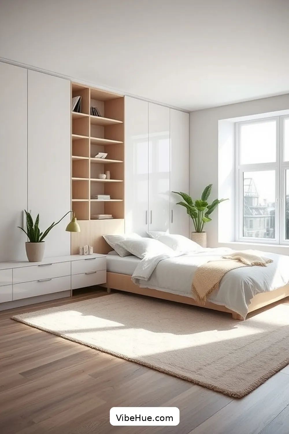 Creating a Spring Bedroom in Scandinavian Style 10 Utilizing Space With Smart Storage for Creating a Spring Bedroom in Scandinavian Style