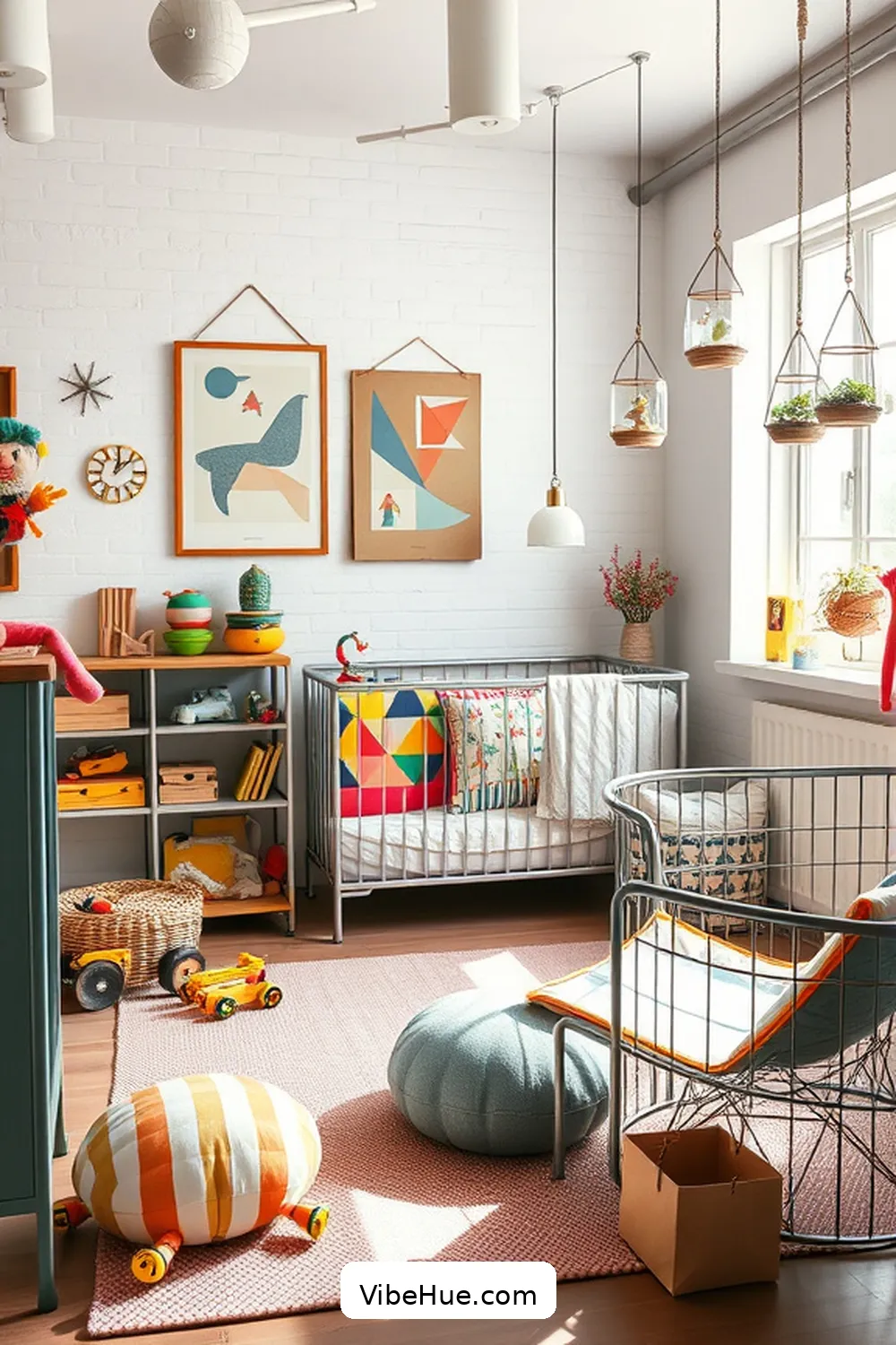 Playful Decorative Elements for Creating a Summer Nursery in Industrial Style