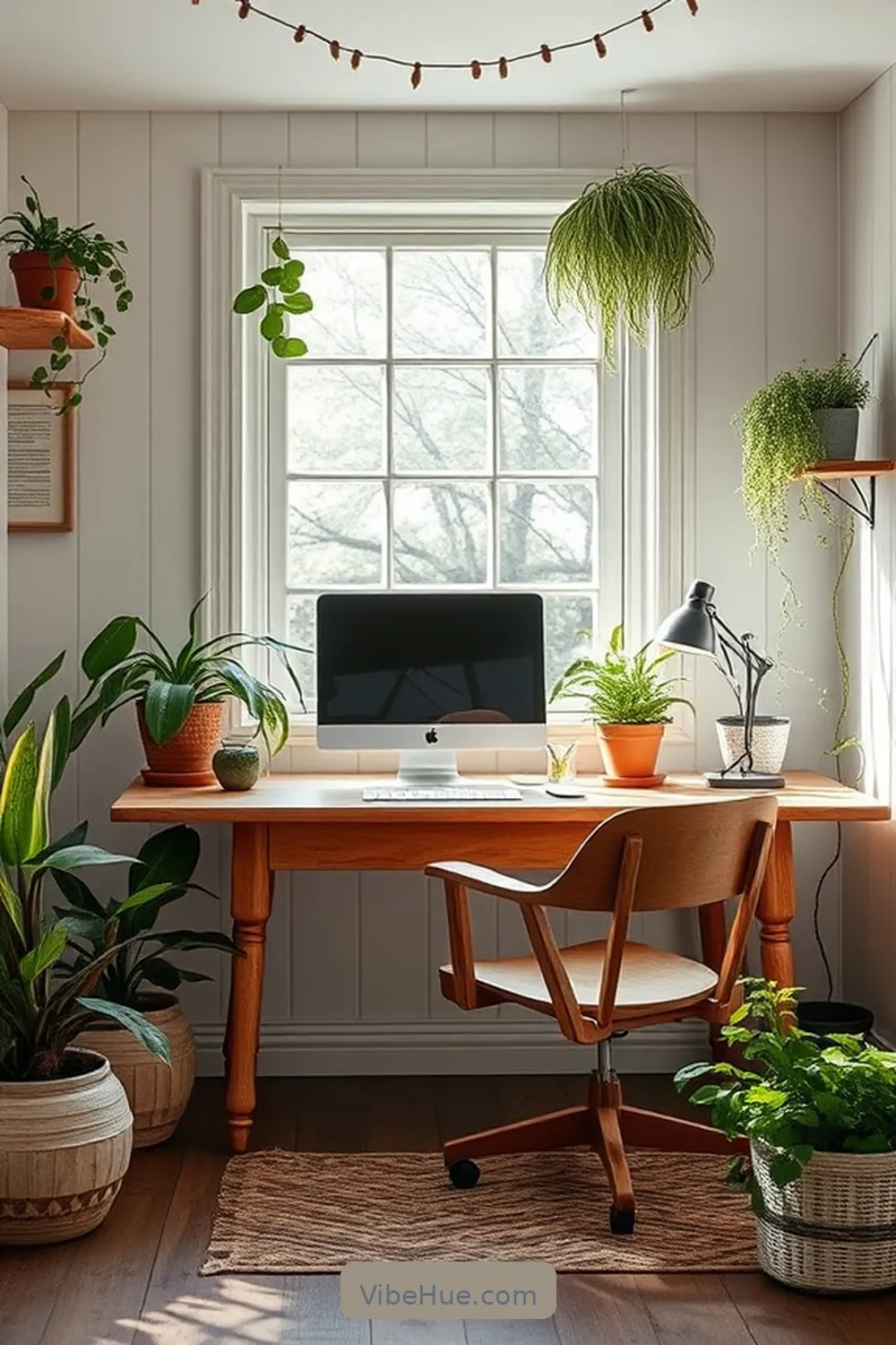 Design Your Spring Home Office With Rustic Style 5 Add Greenery and Plants for Design Your Spring Home Office With Rustic Style