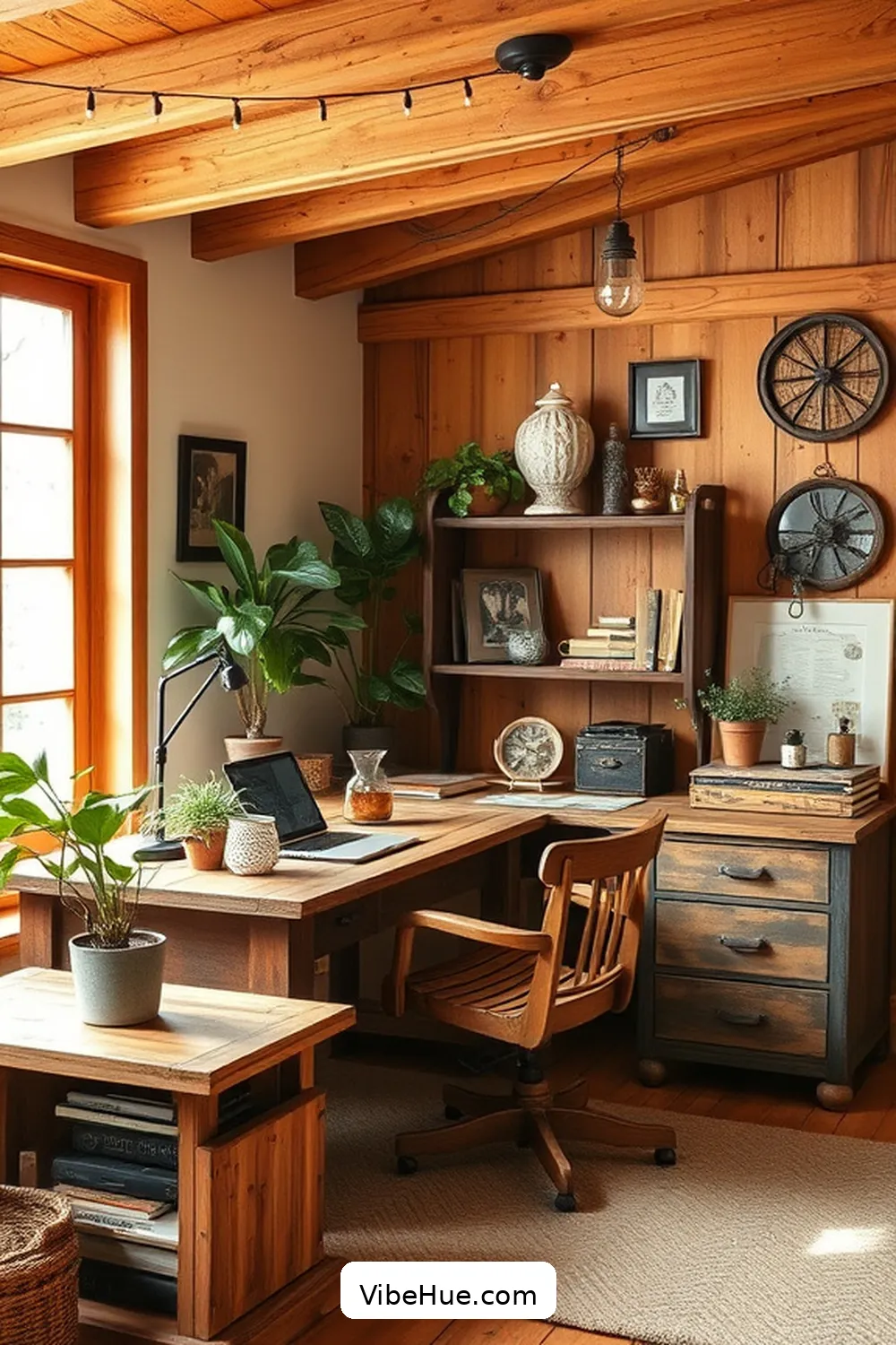 Design Your Spring Home Office With Rustic Style 2 Embrace Reclaimed Wood Furniture for Design Your Spring Home Office With Rustic Style