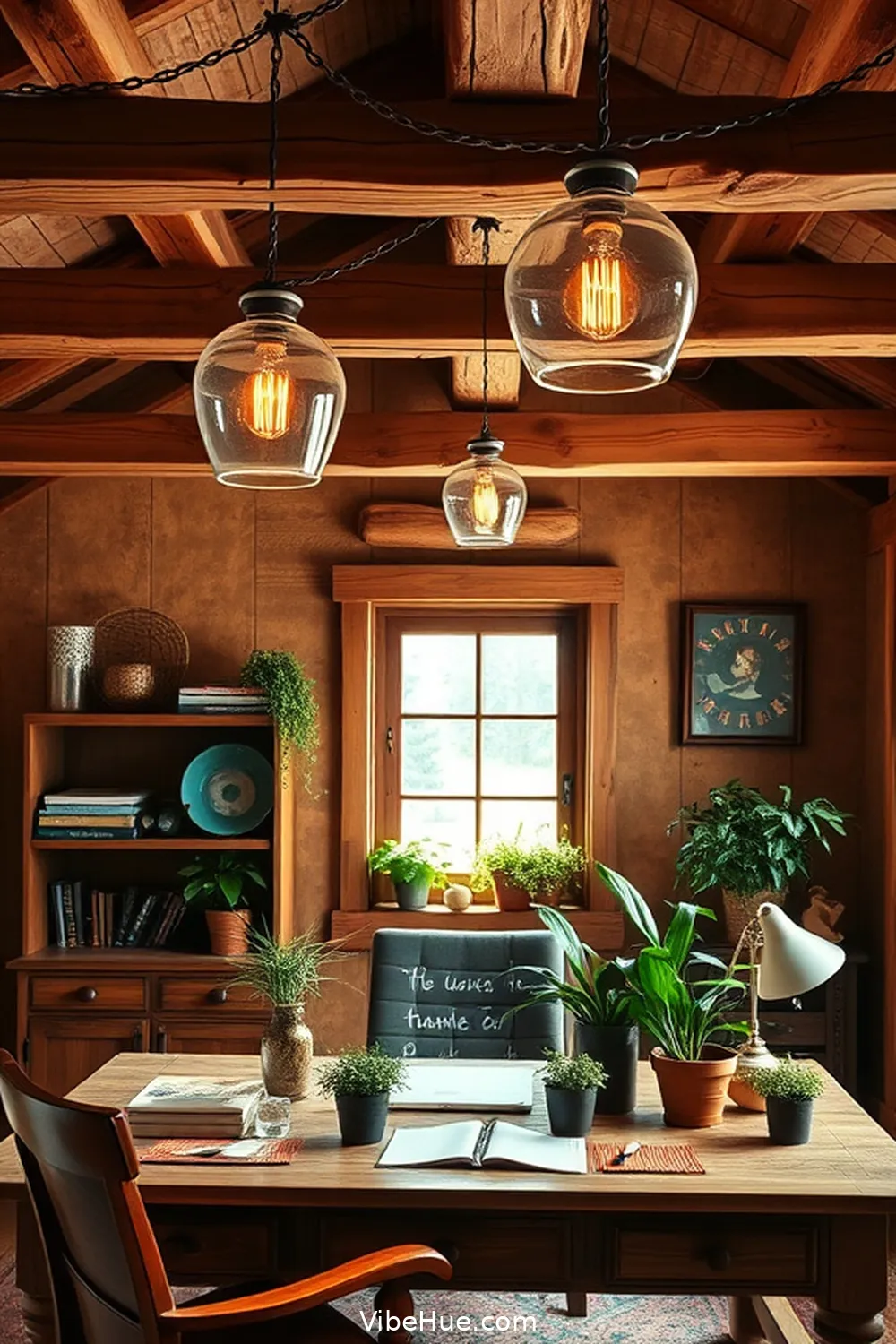 Design Your Spring Home Office With Rustic Style 8 Install Rustic Lighting Fixtures for Design Your Spring Home Office With Rustic Style