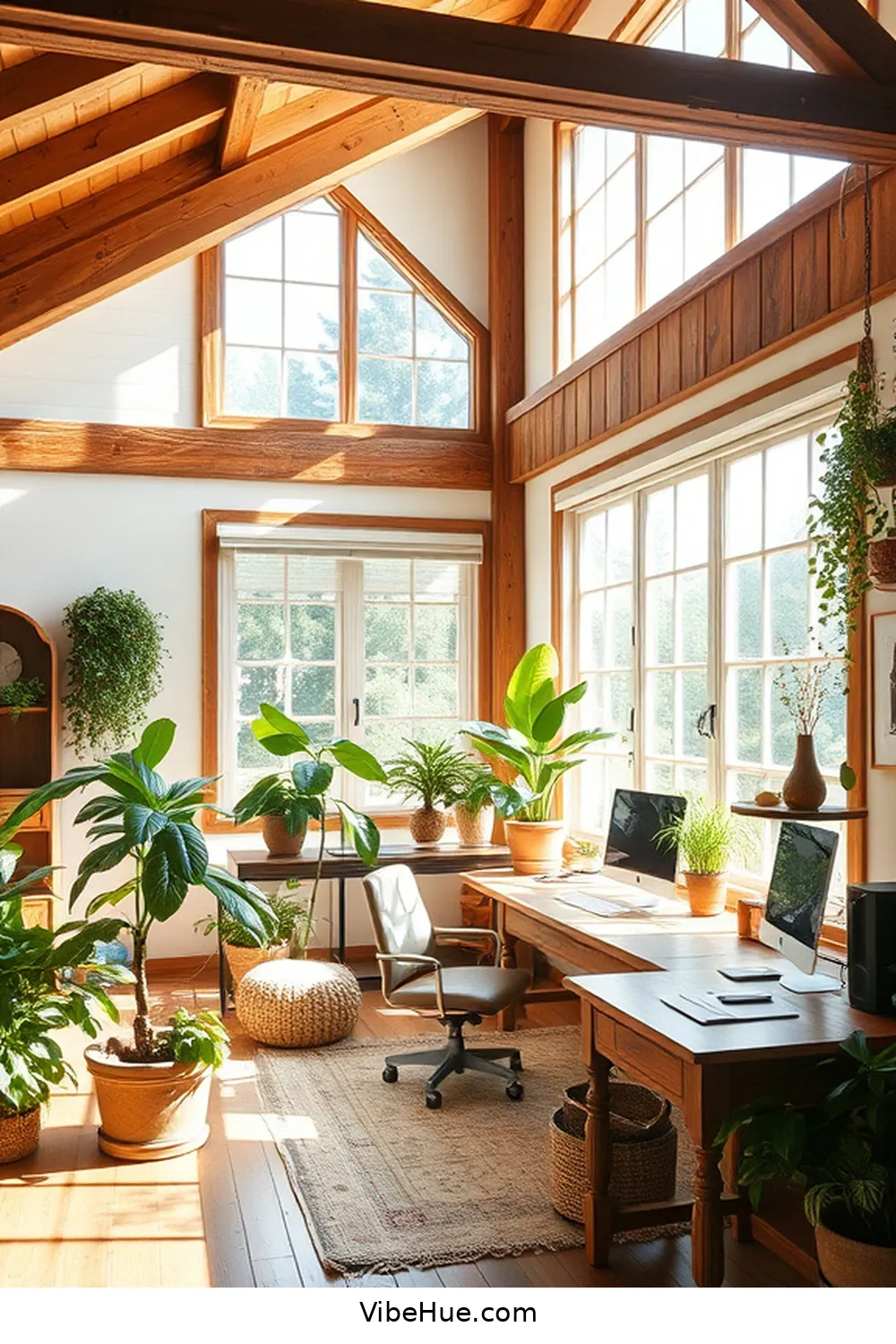 Design Your Spring Home Office With Rustic Style 11 Optimize Natural Light for Design Your Spring Home Office With Rustic Style