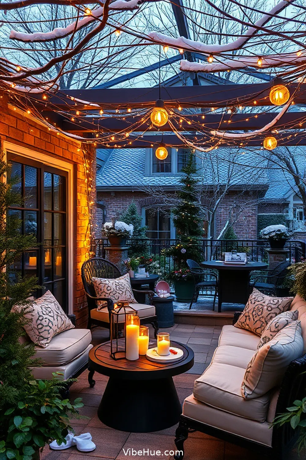 Designing a Winter Outdoor Patio in Modern Glam Style 5 Adding Ambient Lighting for Designing a Winter Outdoor Patio in Modern Glam Style